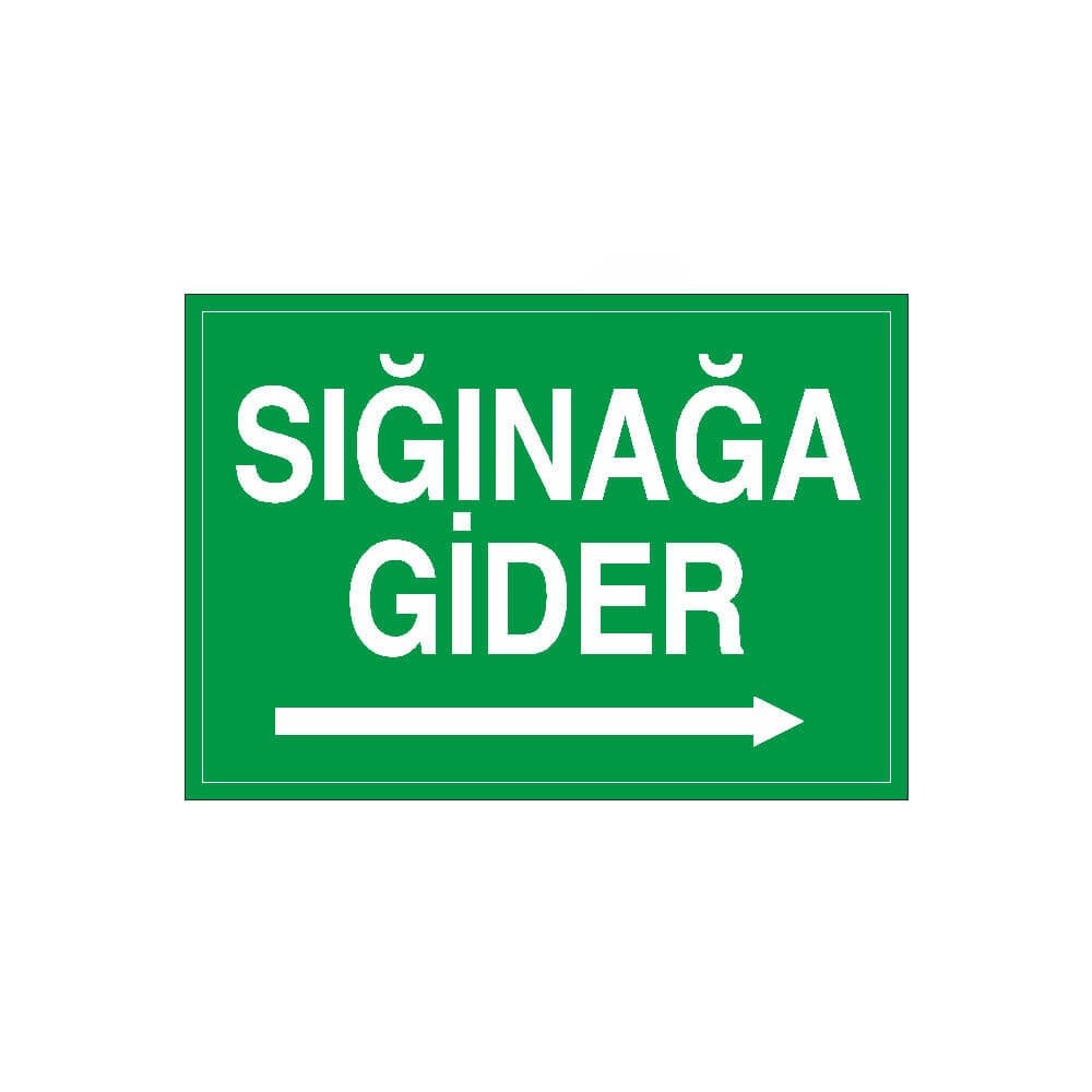 Sığınak Sağ Ok uyarı sticker