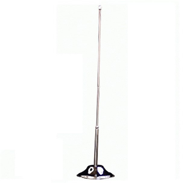 Tekli Krom Masa Bayrak Direği