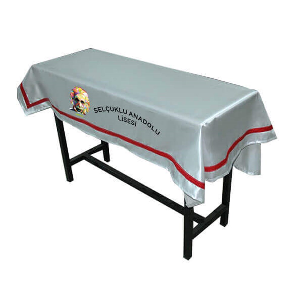 Tübitak Bilim Fuarı Baskılı Masa Örtüsü Şeritli (100x150)