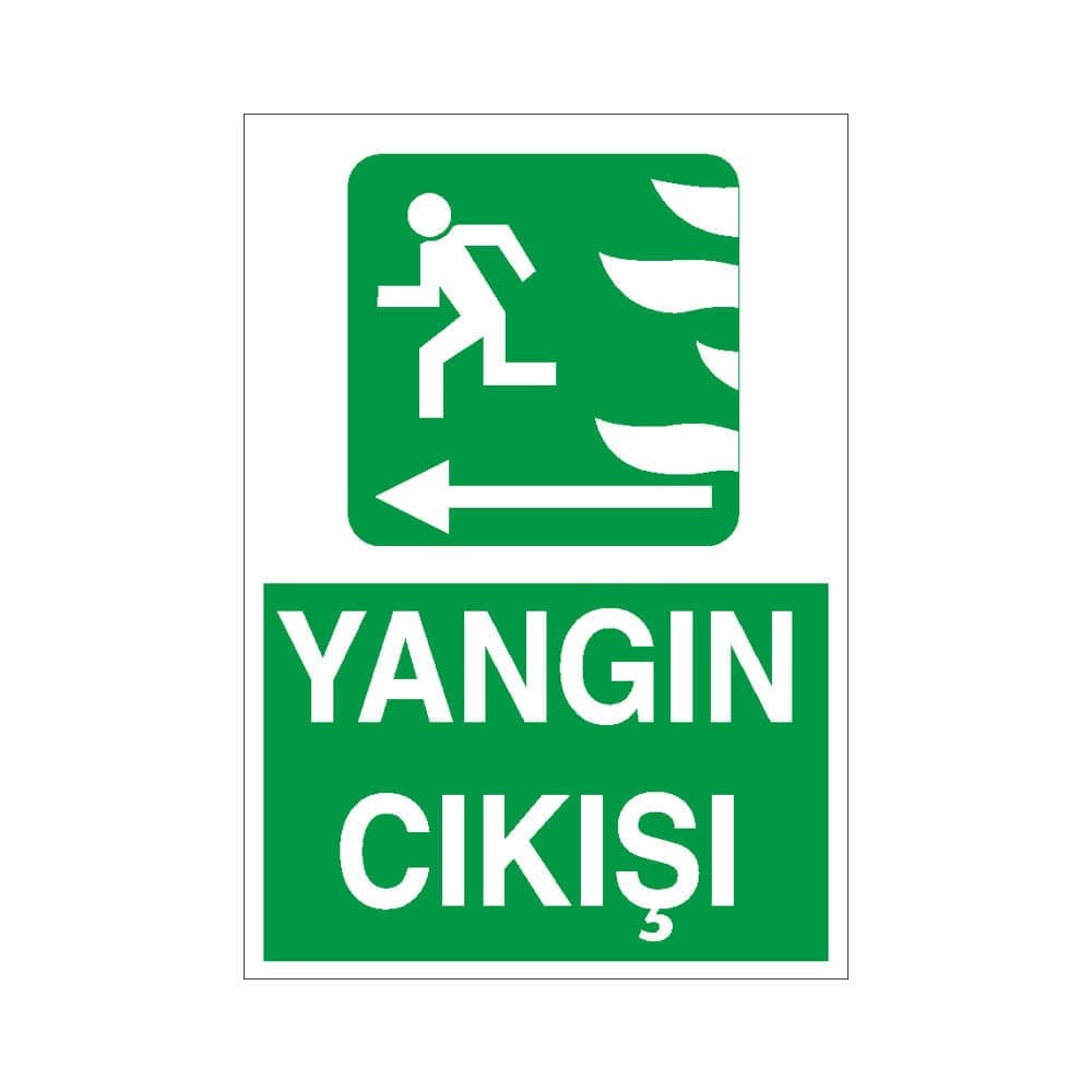 Yangın Çıkışı Sol Ok