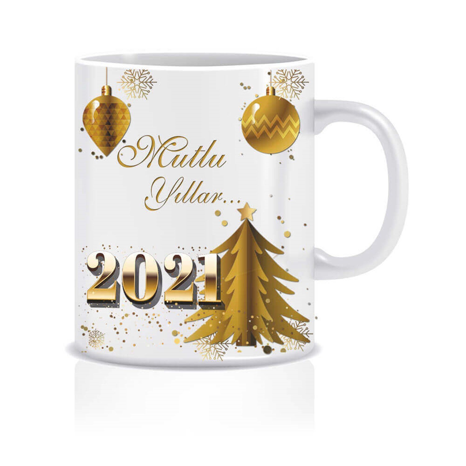 Yeni Yıl Baskılı Bardak