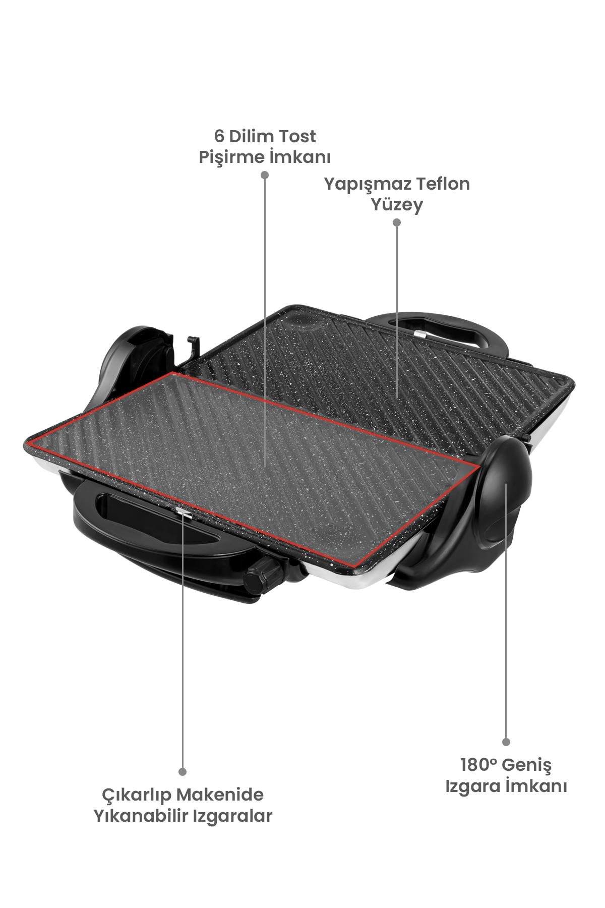 Tost MakinesiAwox Orion Gri Tost Makinesi
