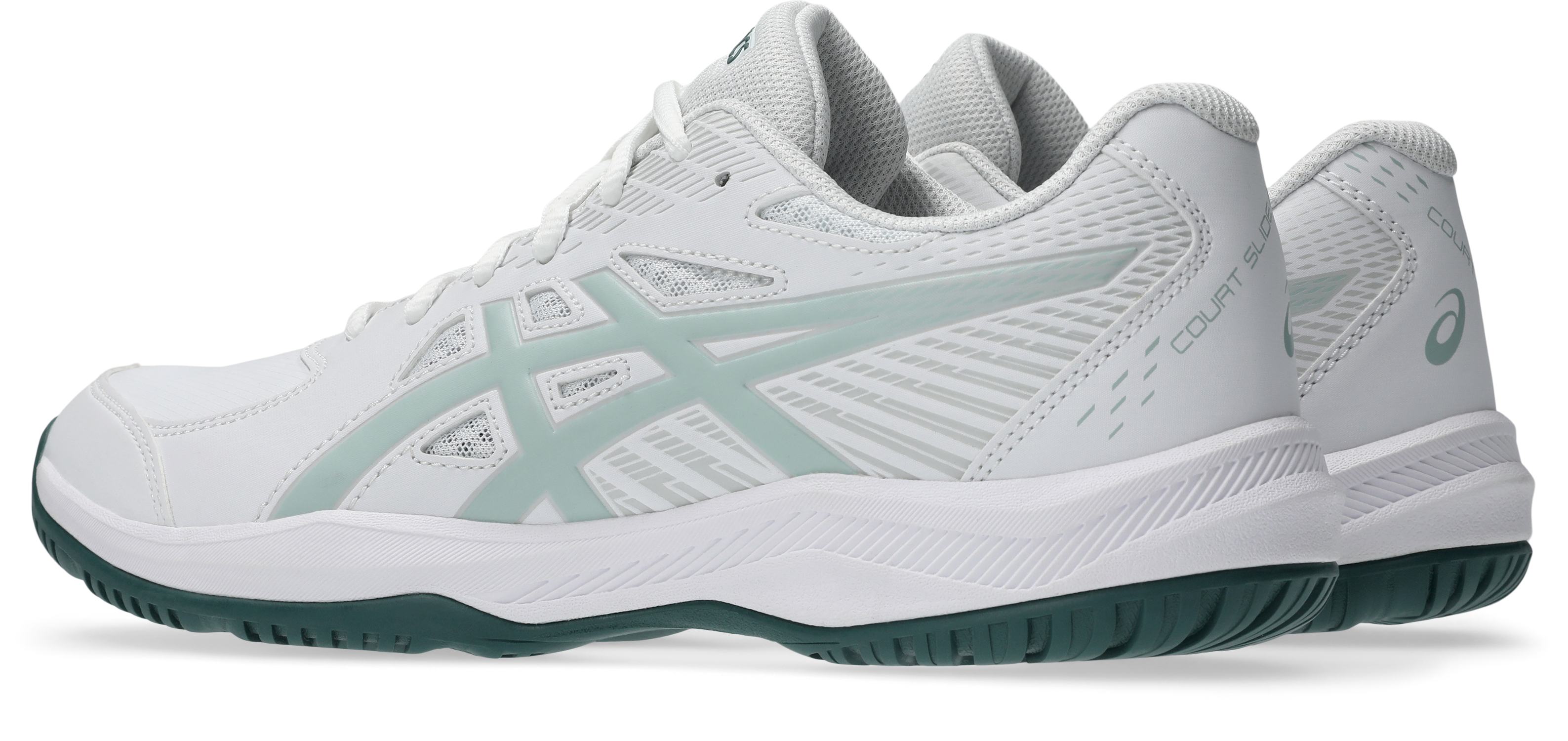 Asics White Cold Moss Asics 4 COURT SLIDE