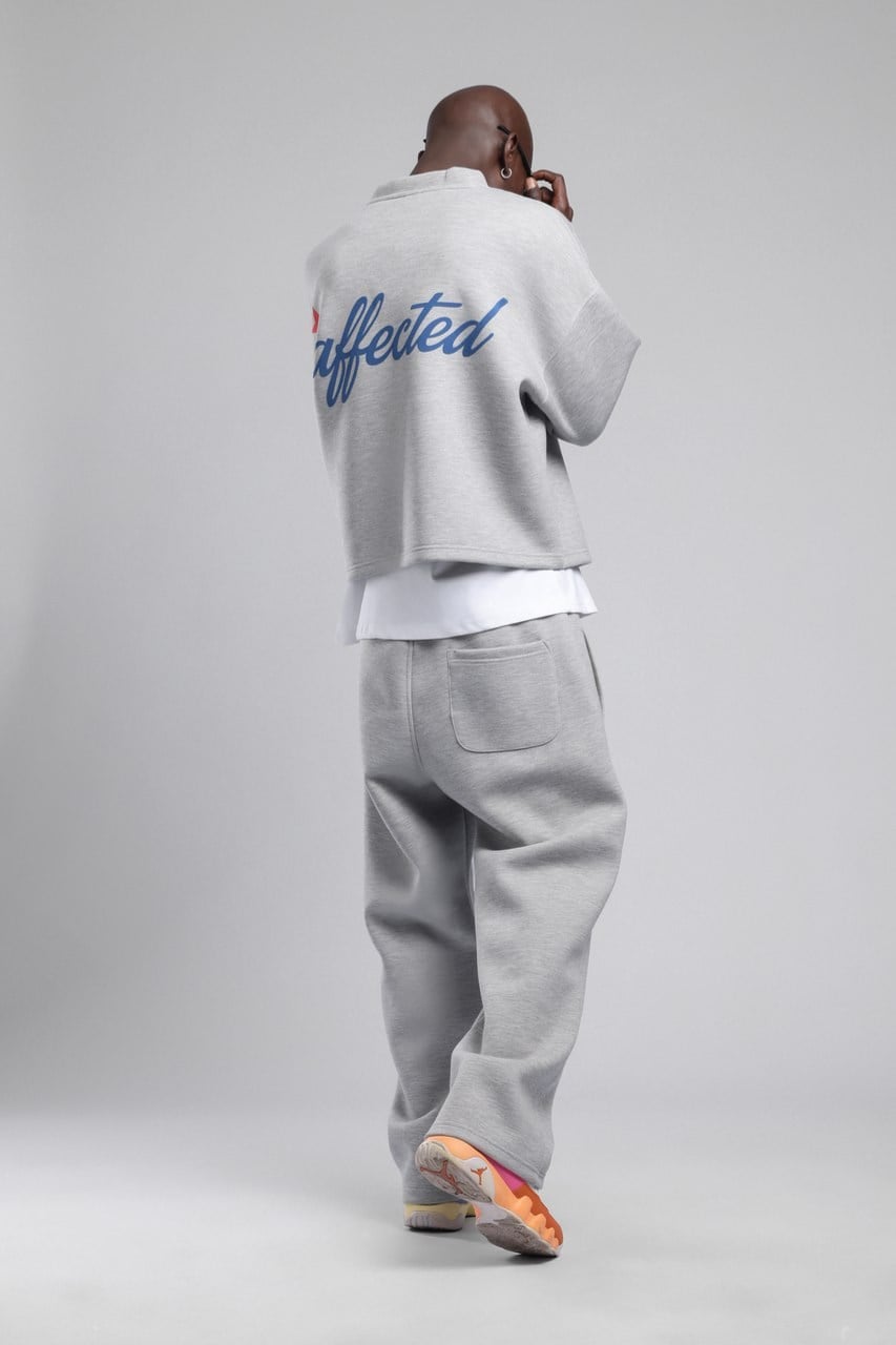 Affected Kabartma Baskılı Sweat Gri