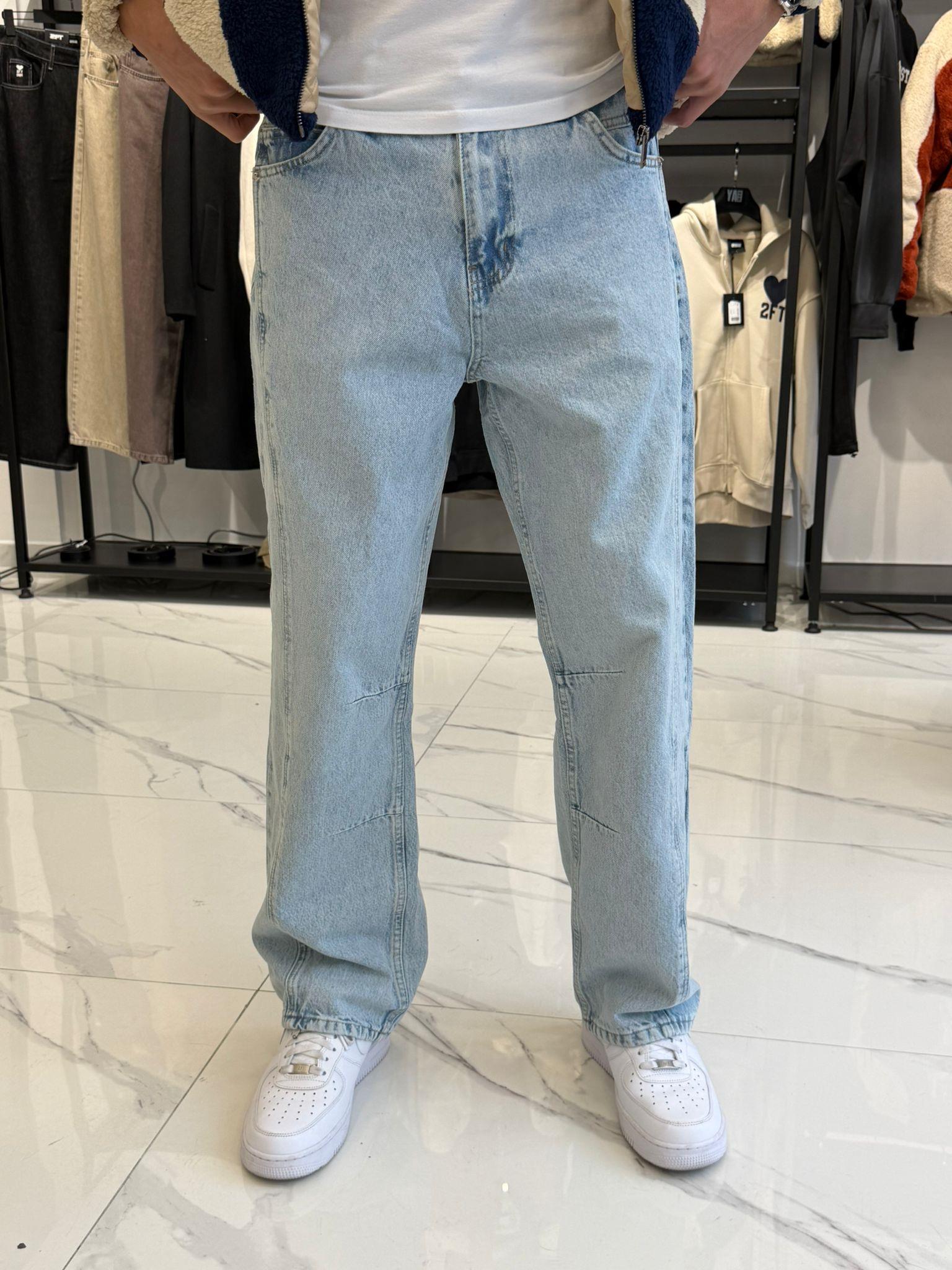 Baggy Kalıp Çizgi Detaylı Pantolon