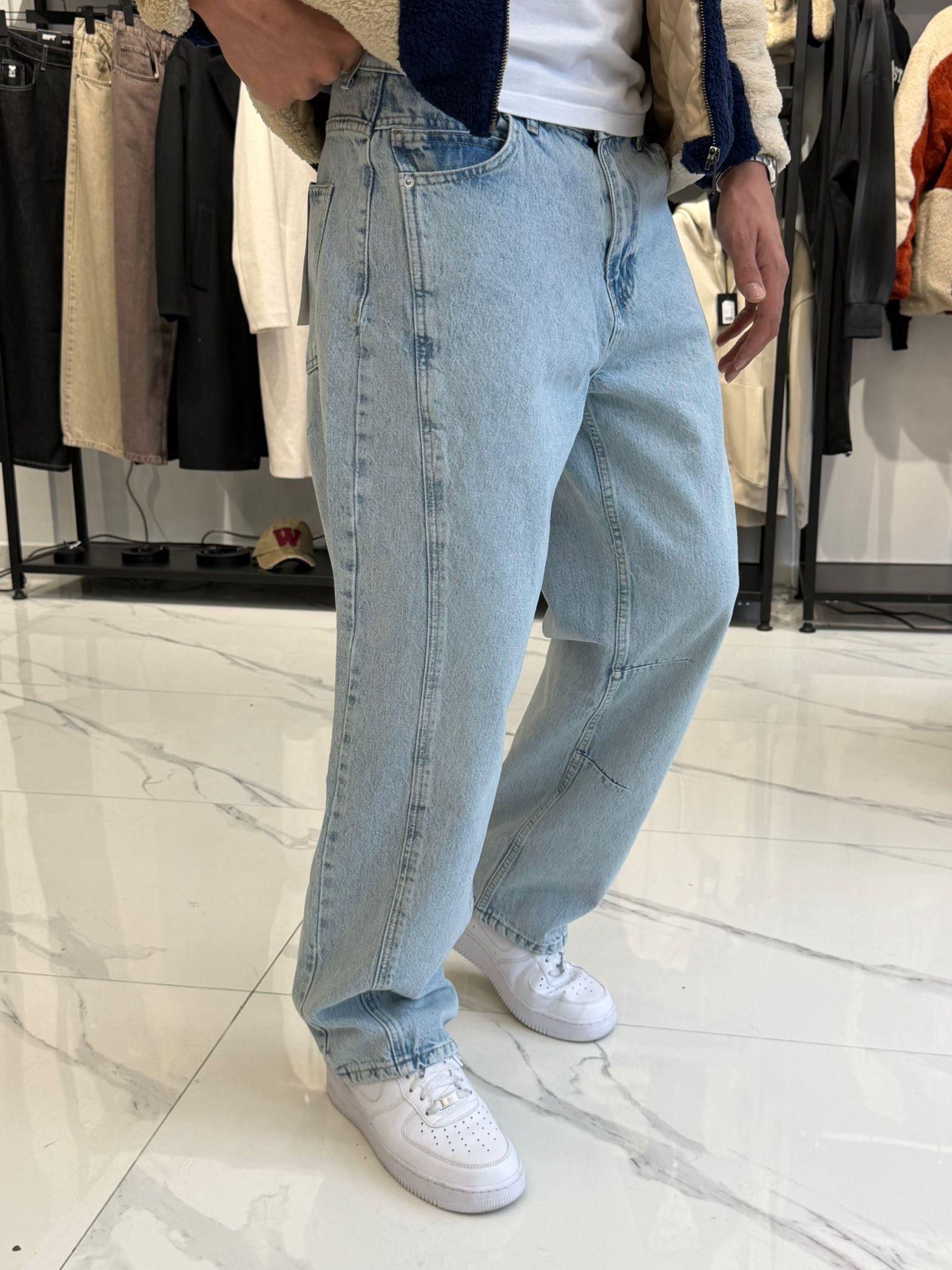 Baggy Kalıp Çizgi Detaylı Pantolon