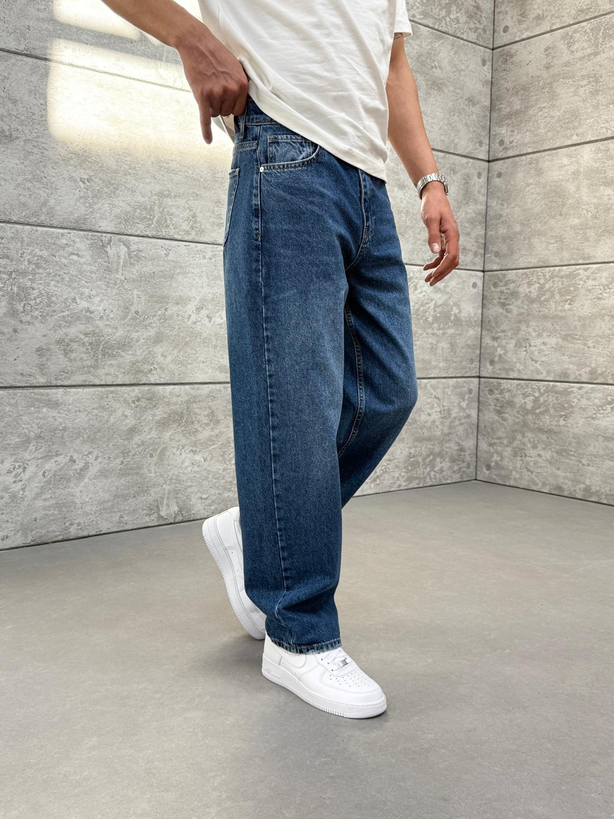 Baggy Kalıp Kot Pantolon Mavi