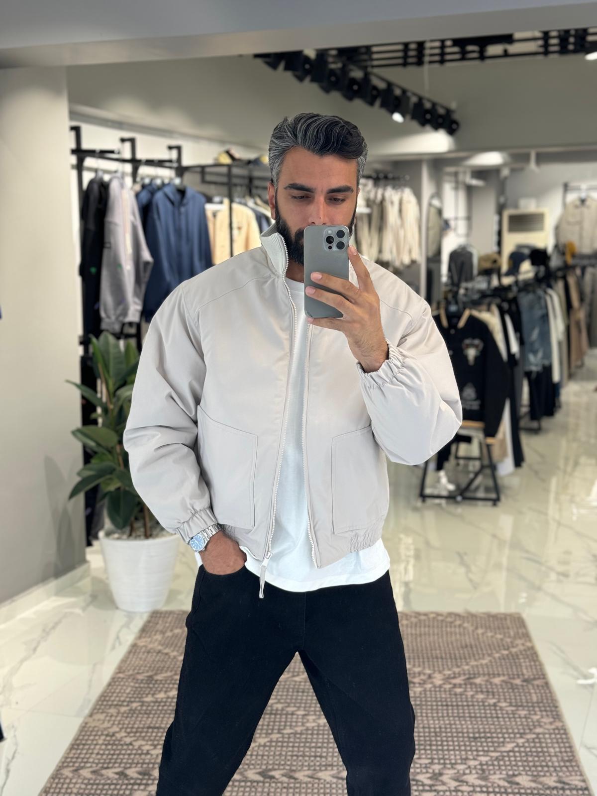 Basic Şişme Mont Krem