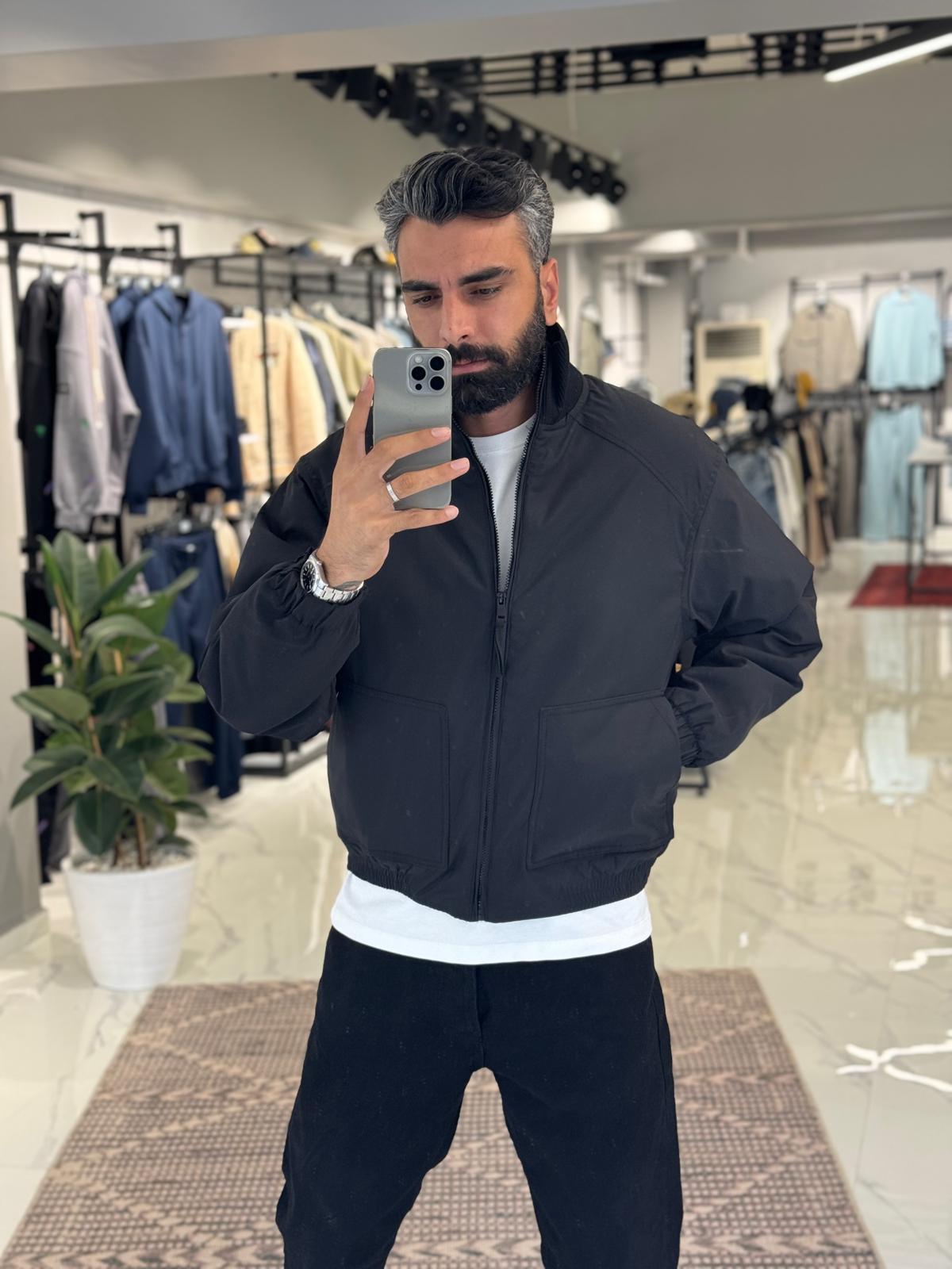 Basic Şişme Mont Siyah
