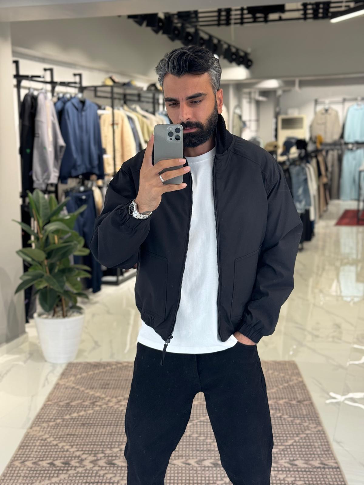 Basic Şişme Mont Siyah