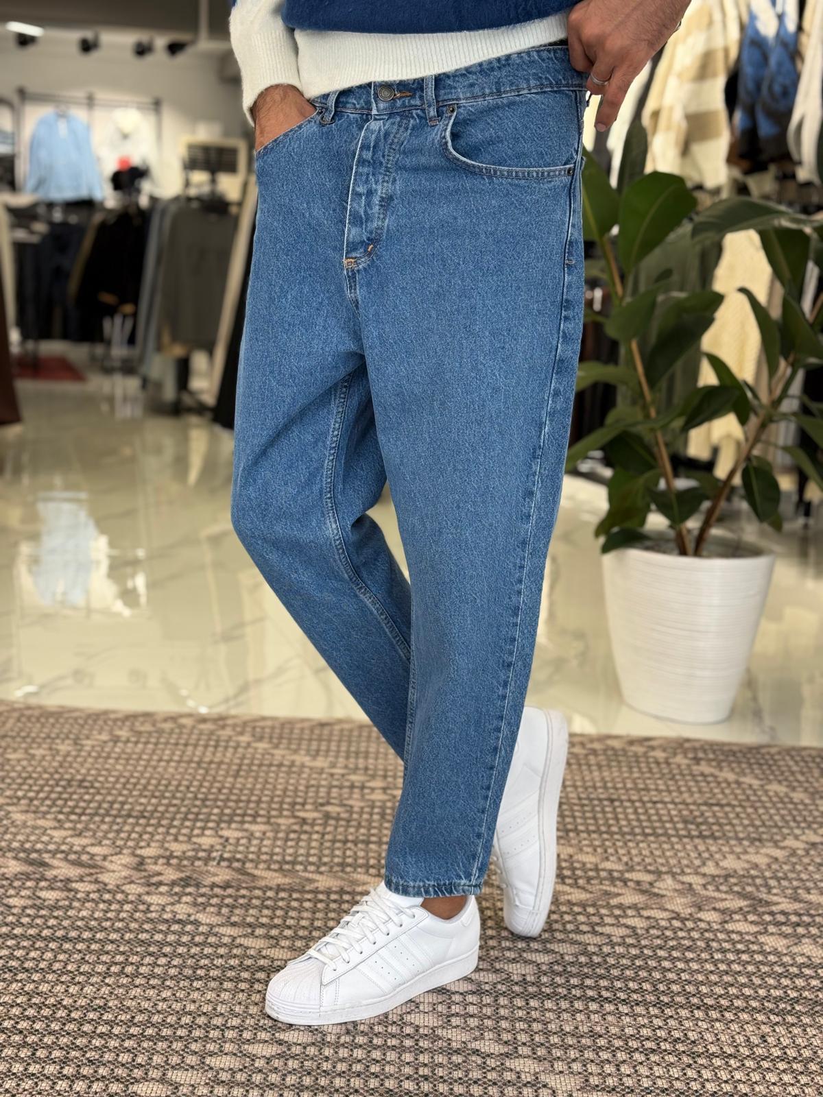 Boyfriend Jean Pantolon Mavi