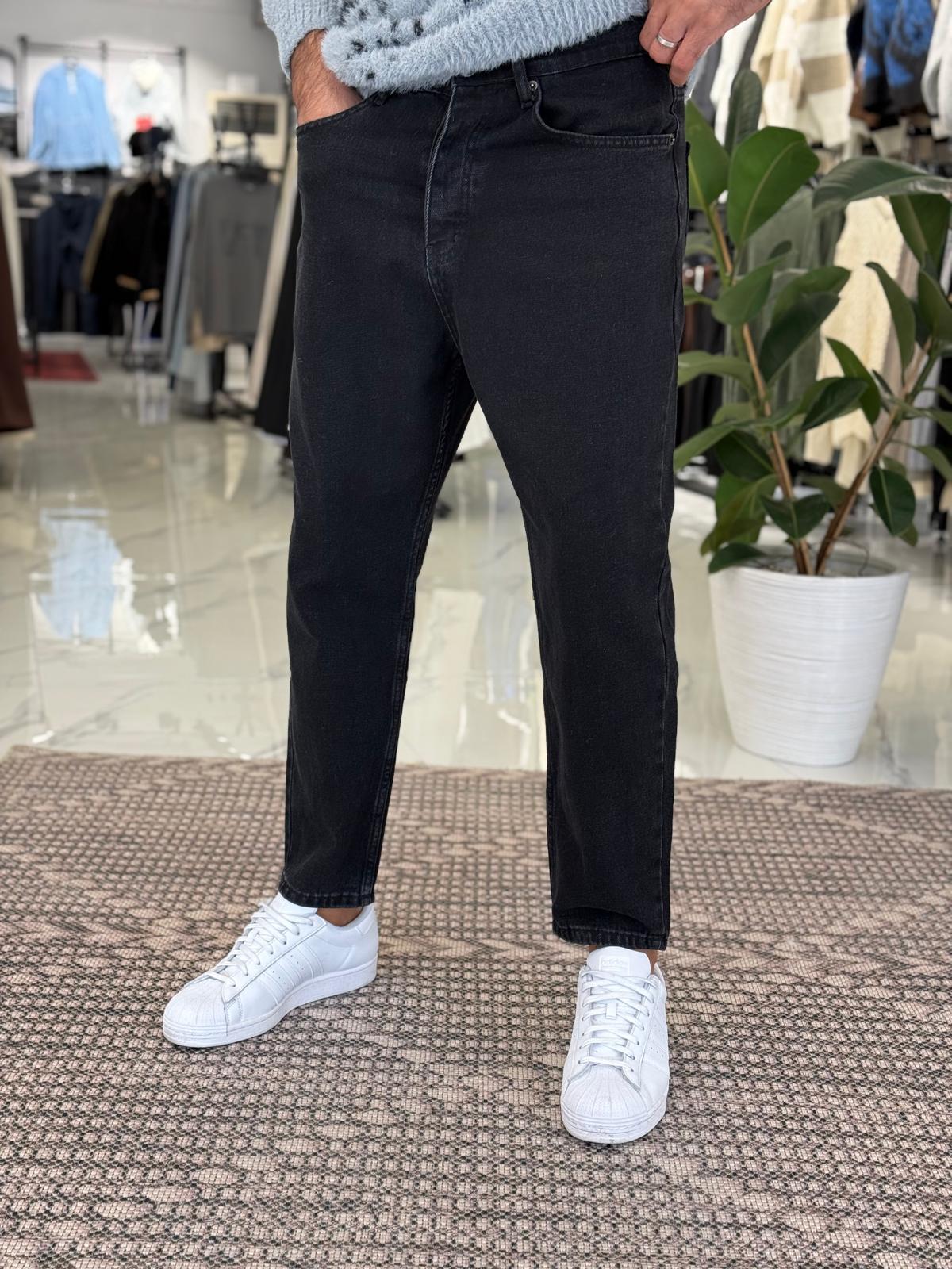 Boyfriend Jean Pantolon Siyah