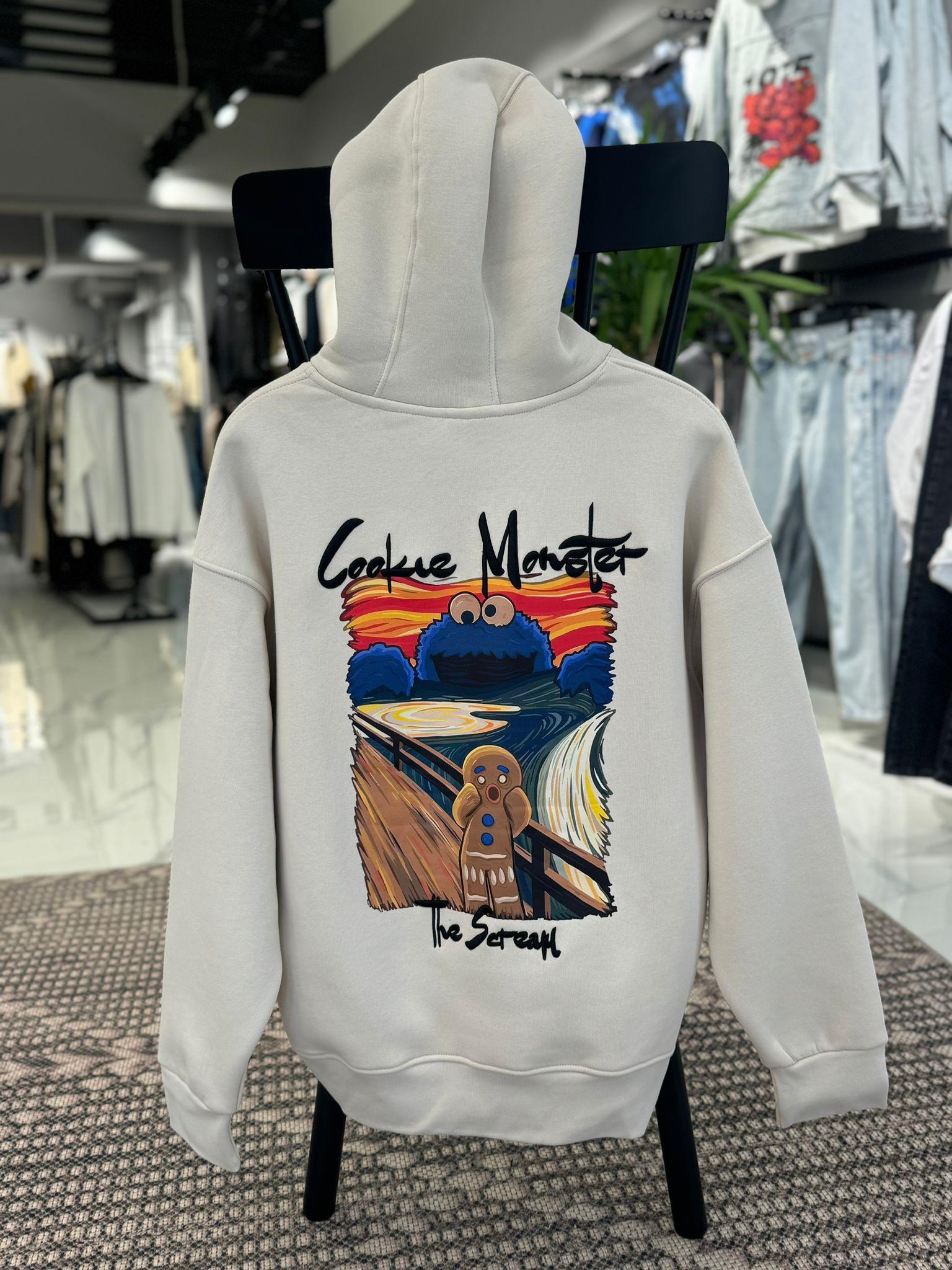 Cookıe Monster Baskılı Sweatshirt