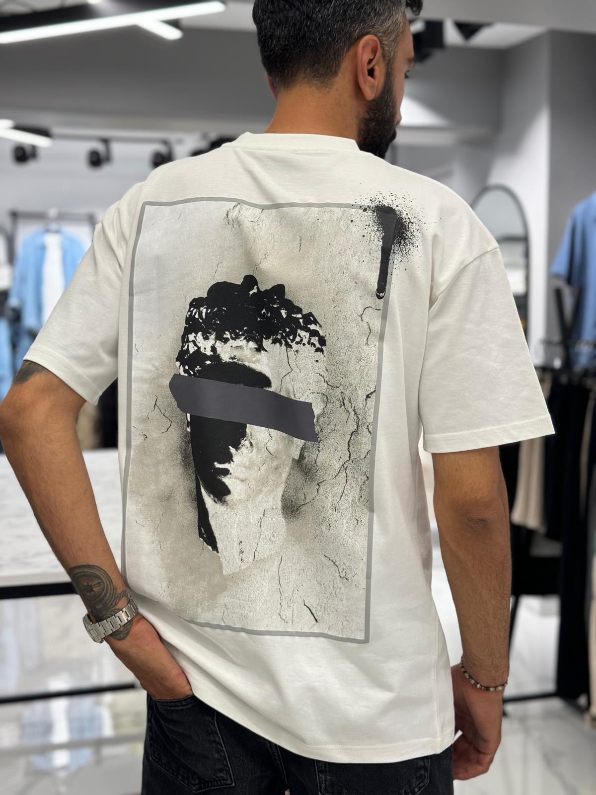 Desenli Oversize Tişört