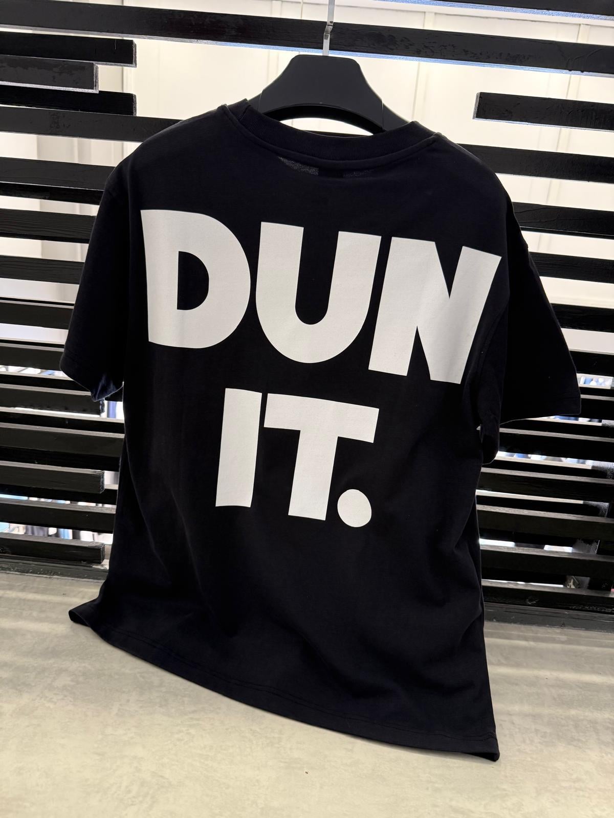 DUN IT. Baskılı Oversize Kalıp T-Shirt Siyah