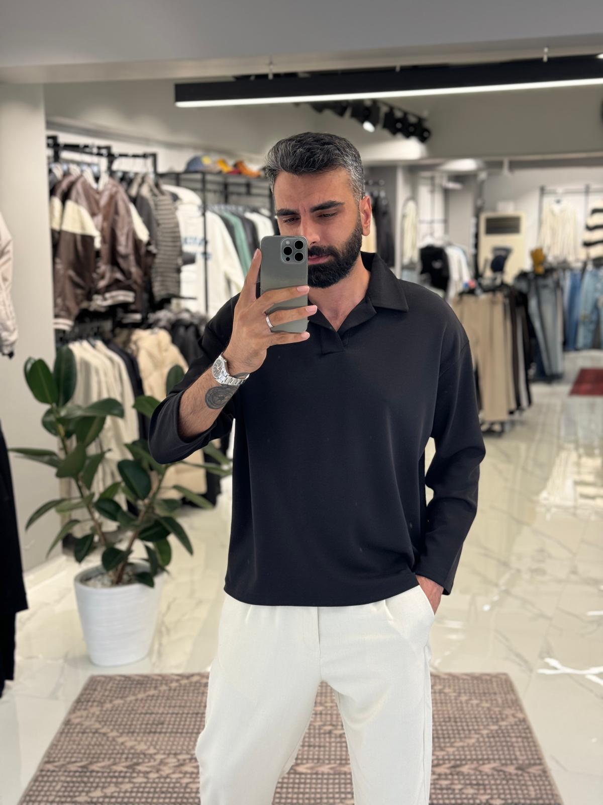 Elit Modal Polo Yaka Siyah