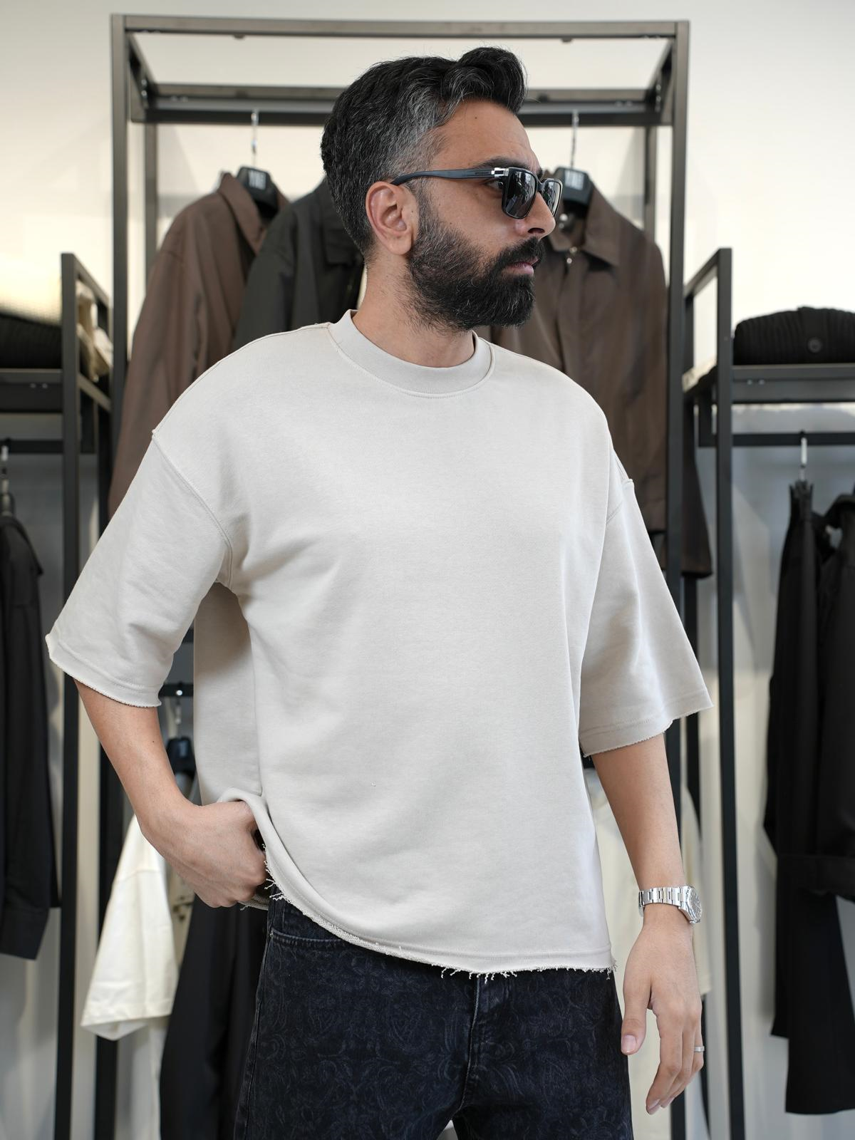Fakir Kol Oversize Tshirt Bej