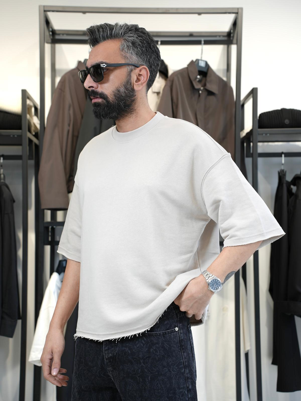 Fakir Kol Oversize Tshirt Bej
