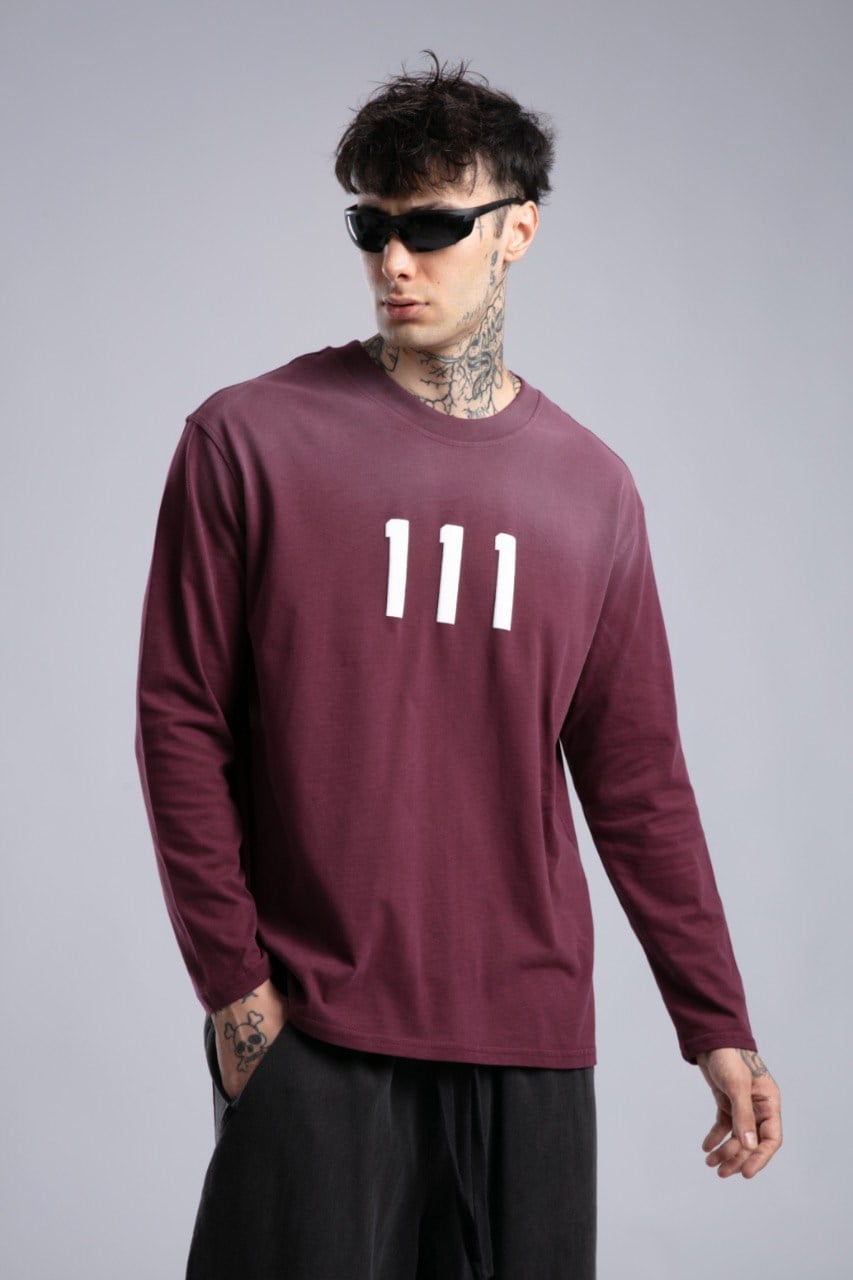 İnce Basic Pistole Sweatshirt Bordo