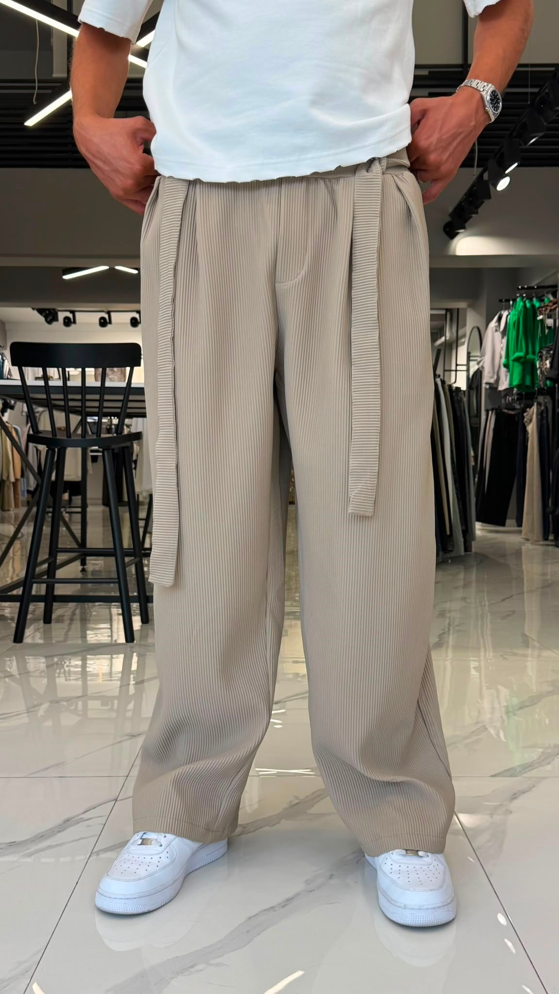 Kore Kesim Premium Pantolon Bej
