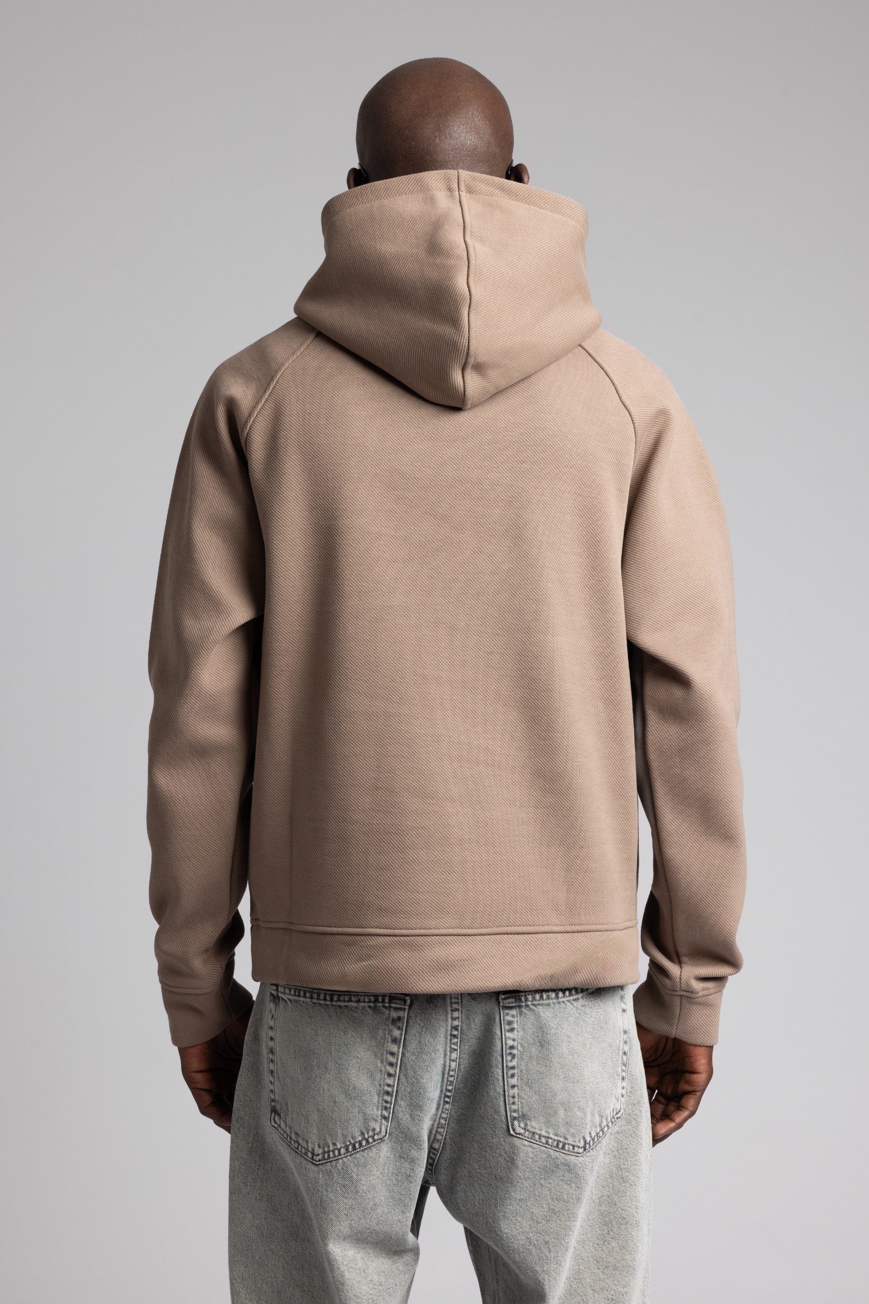 Minimal Nakış Detaylı Kapüşonlu Sweatshirt kahve