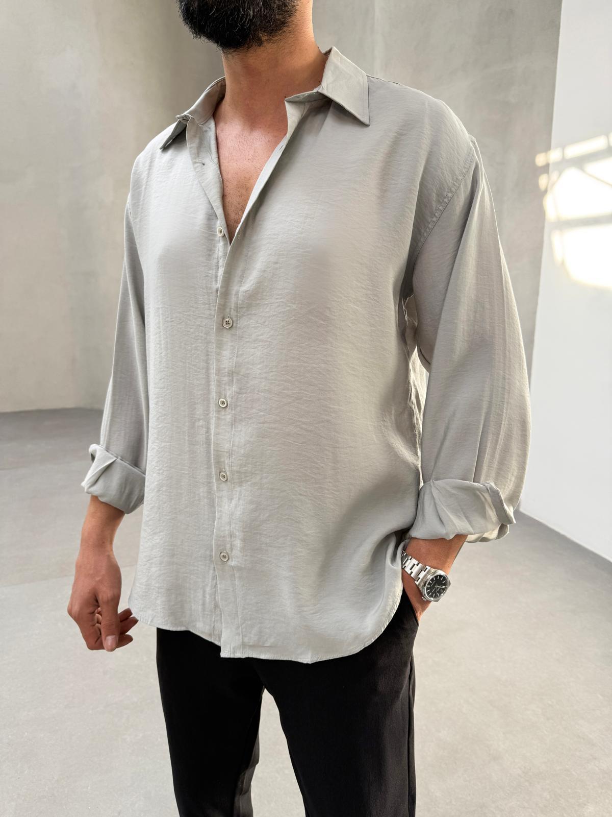 Model Kumaş Basic Gömlek Gri