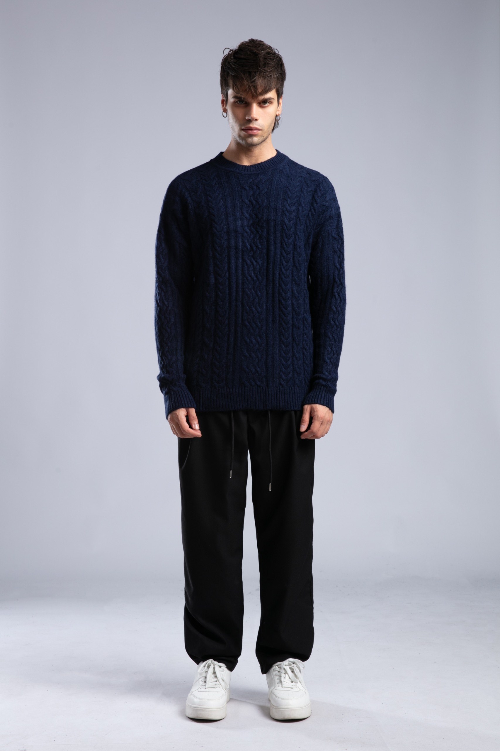 Örgü Triko Kazak Blue