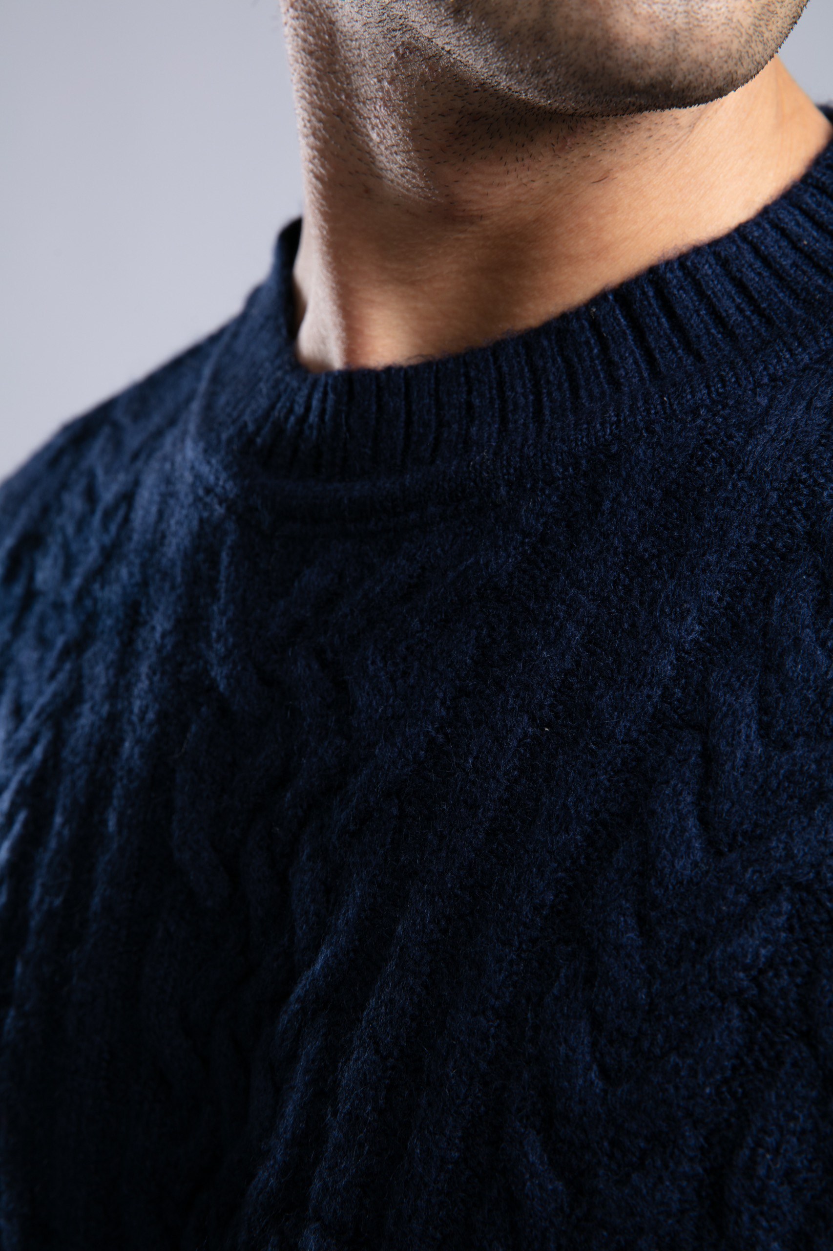 Örgü Triko Kazak Blue