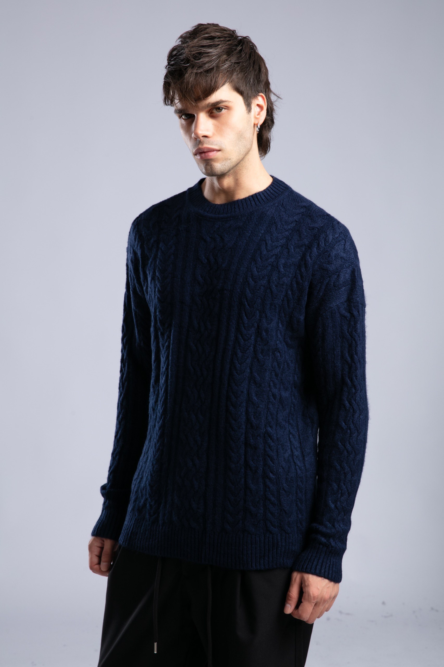 Örgü Triko Kazak Blue