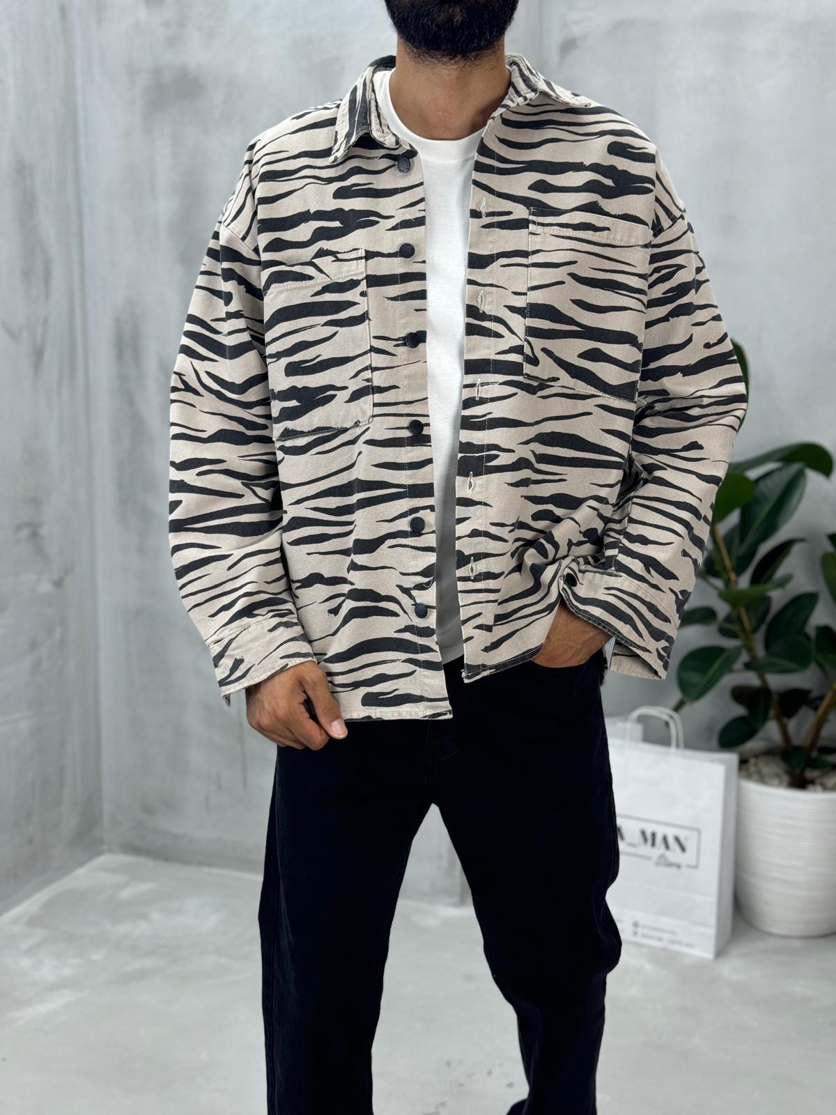 Oversize Gabardin Gömlek Krem