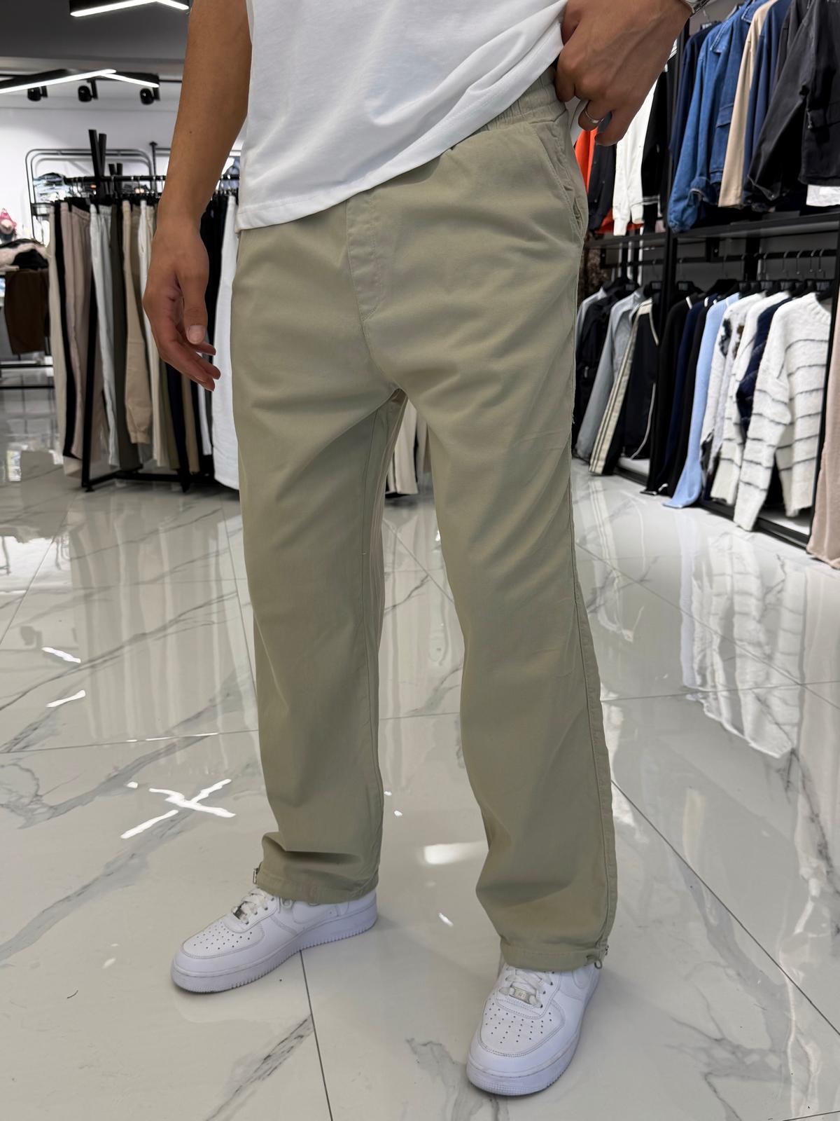 Paça ve Bel Ayarlanabilir Pantolon Haki