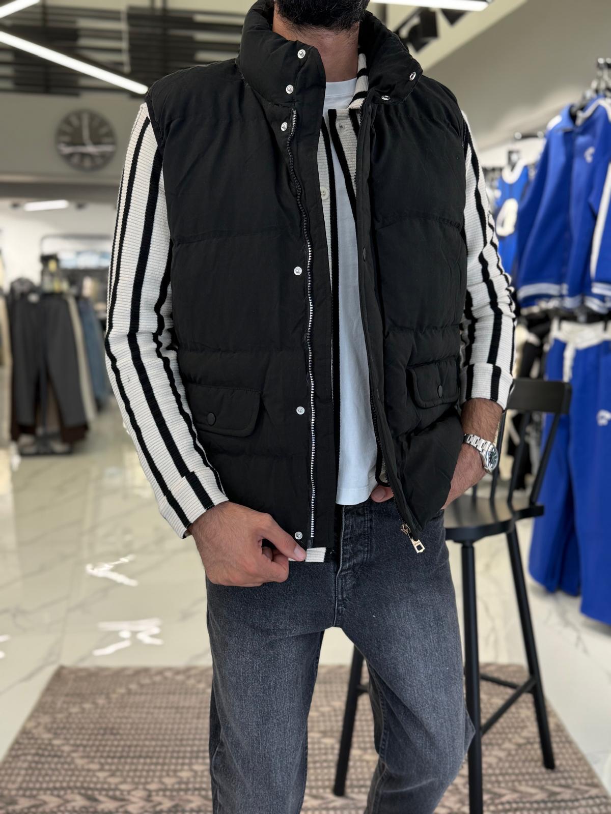Pamuklu Şişme Yelek Siyah