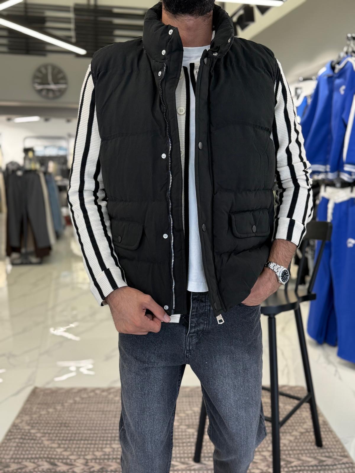 Pamuklu Şişme Yelek Siyah