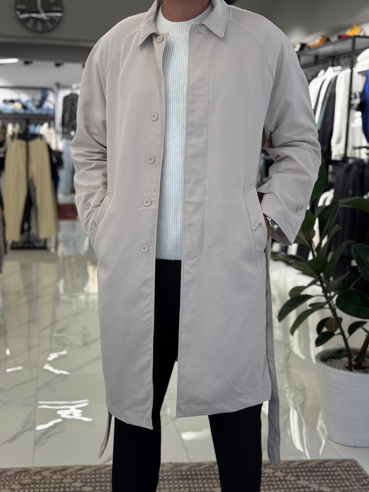 Premium Basic Trençkot Gri
