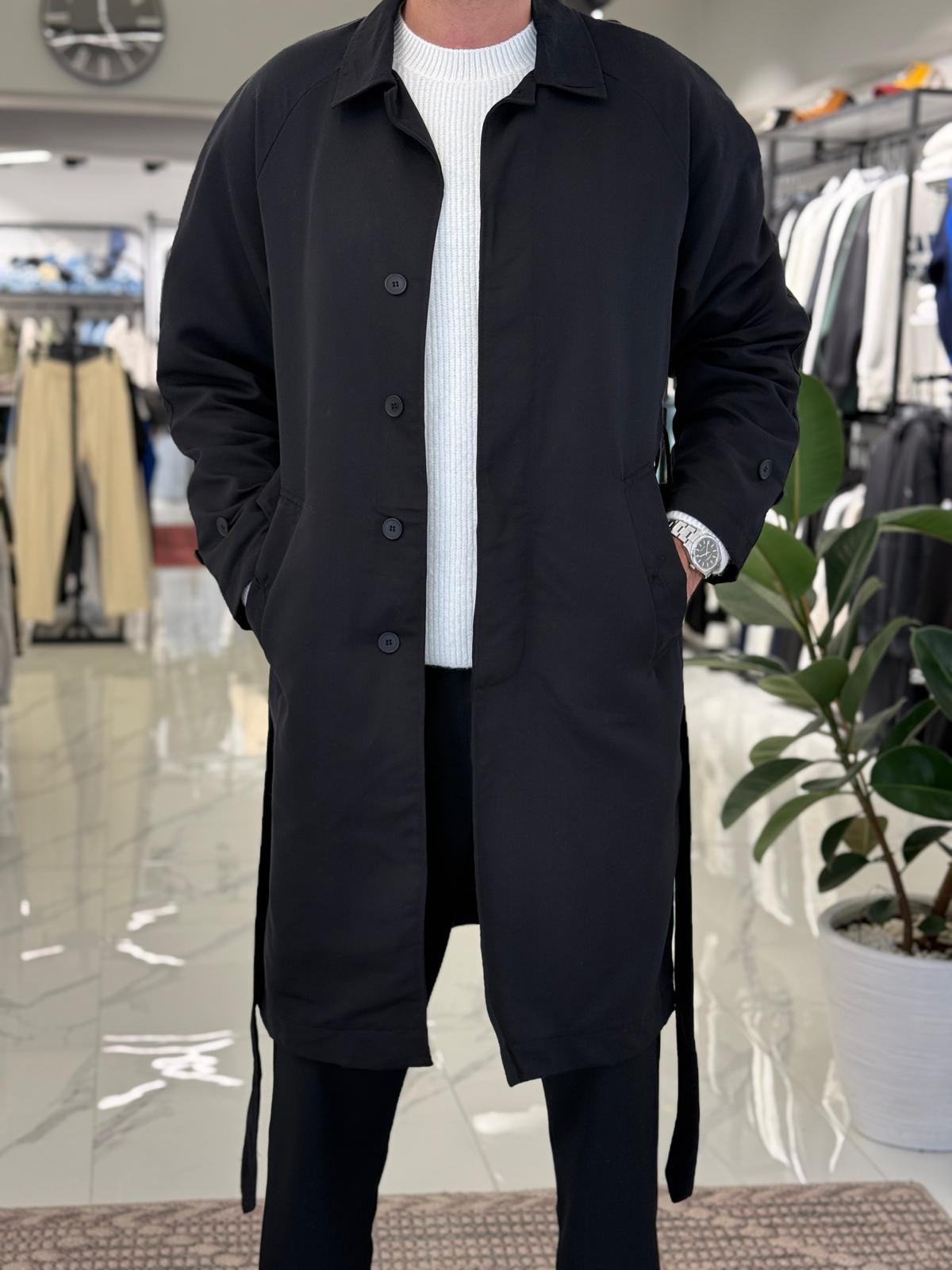Premium Basic Trençkot Siyah