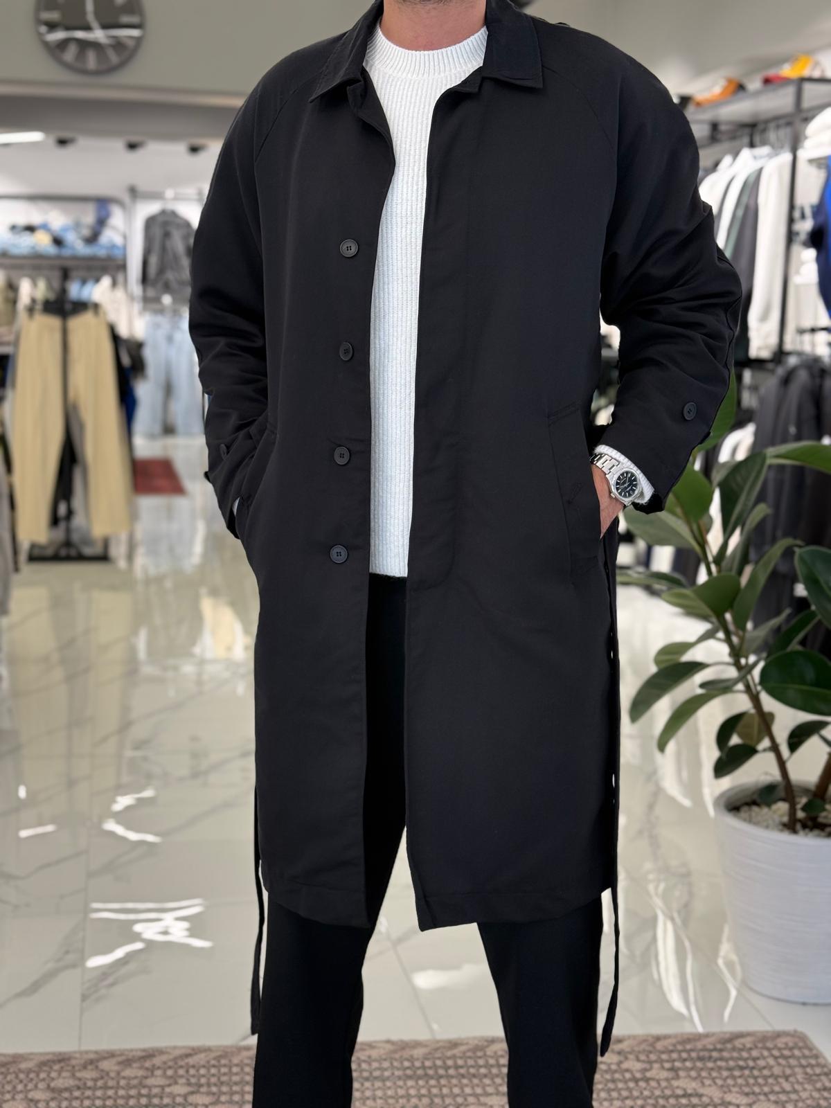 Premium Basic Trençkot Siyah