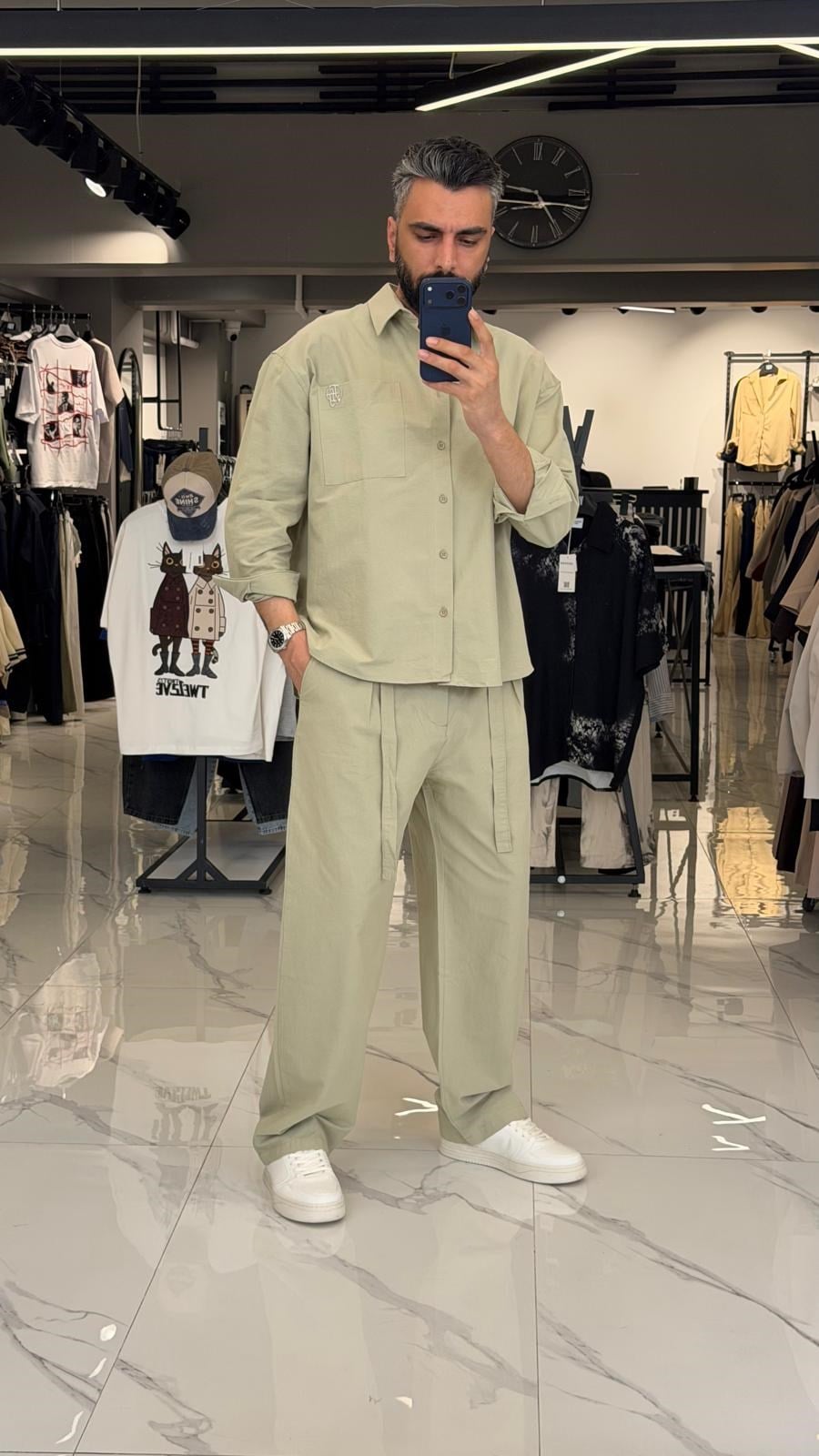 Premium Oversize Takım Haki