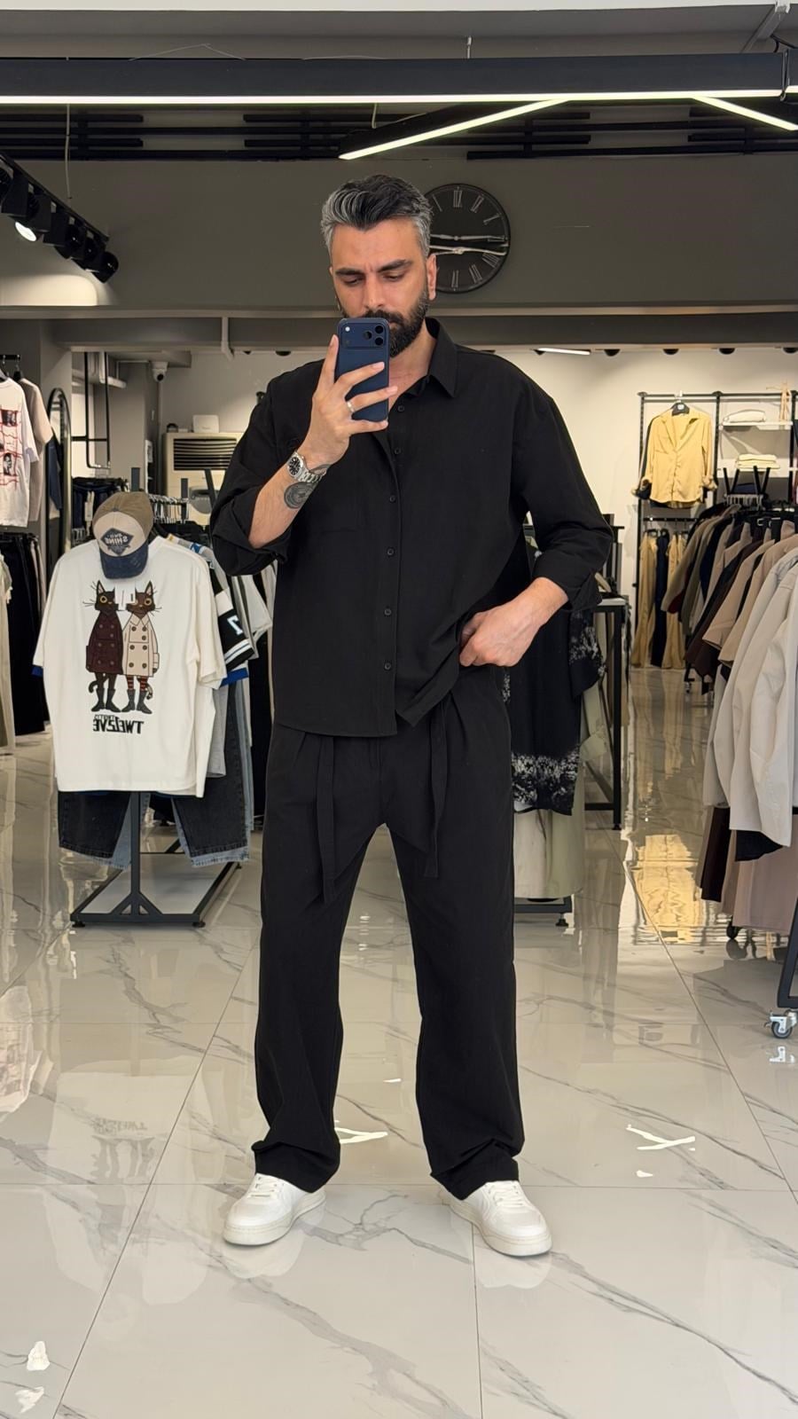 Premium Oversize Takım Siyah