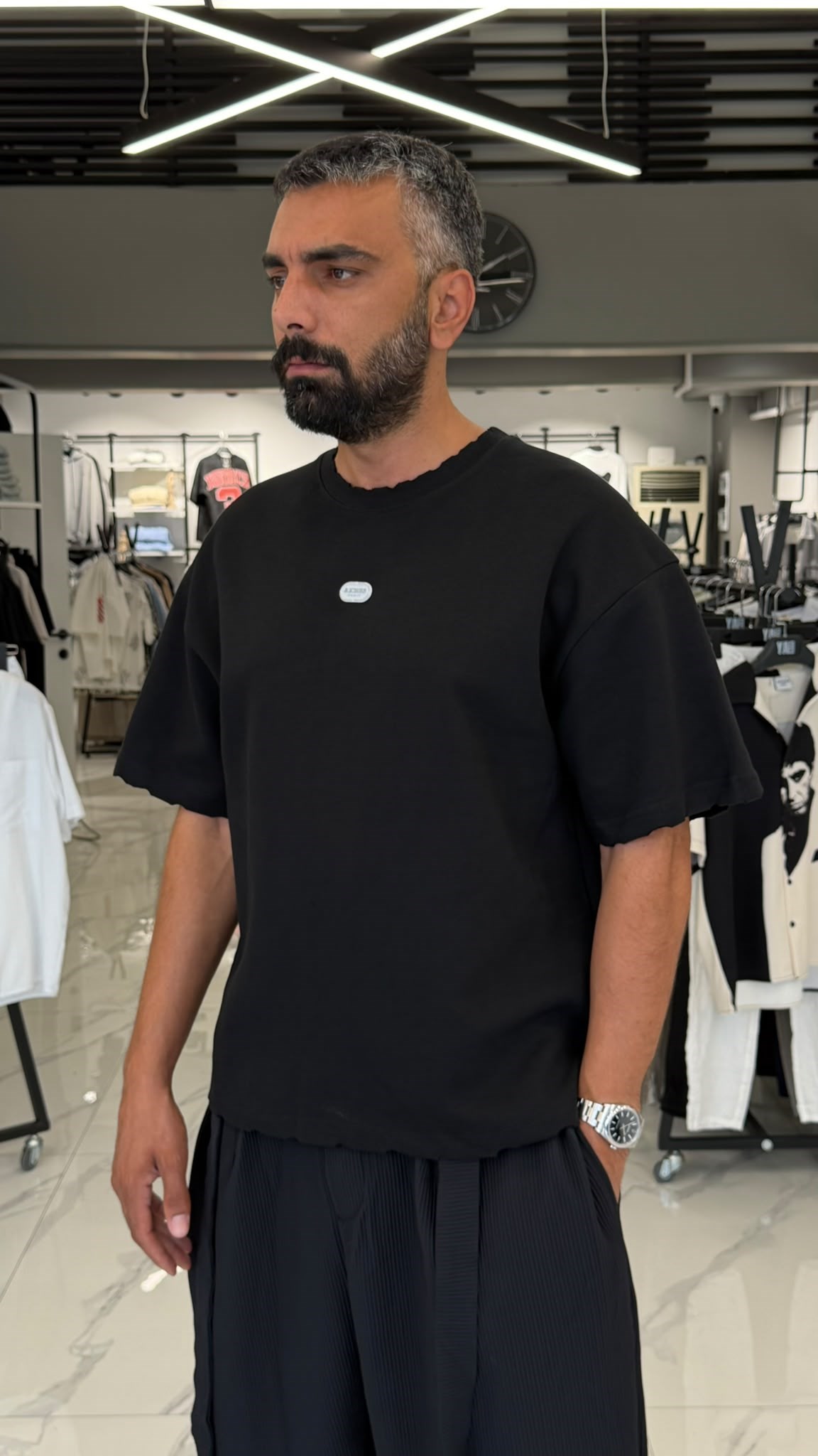 Riches Paris Oversize Tişört Siyah