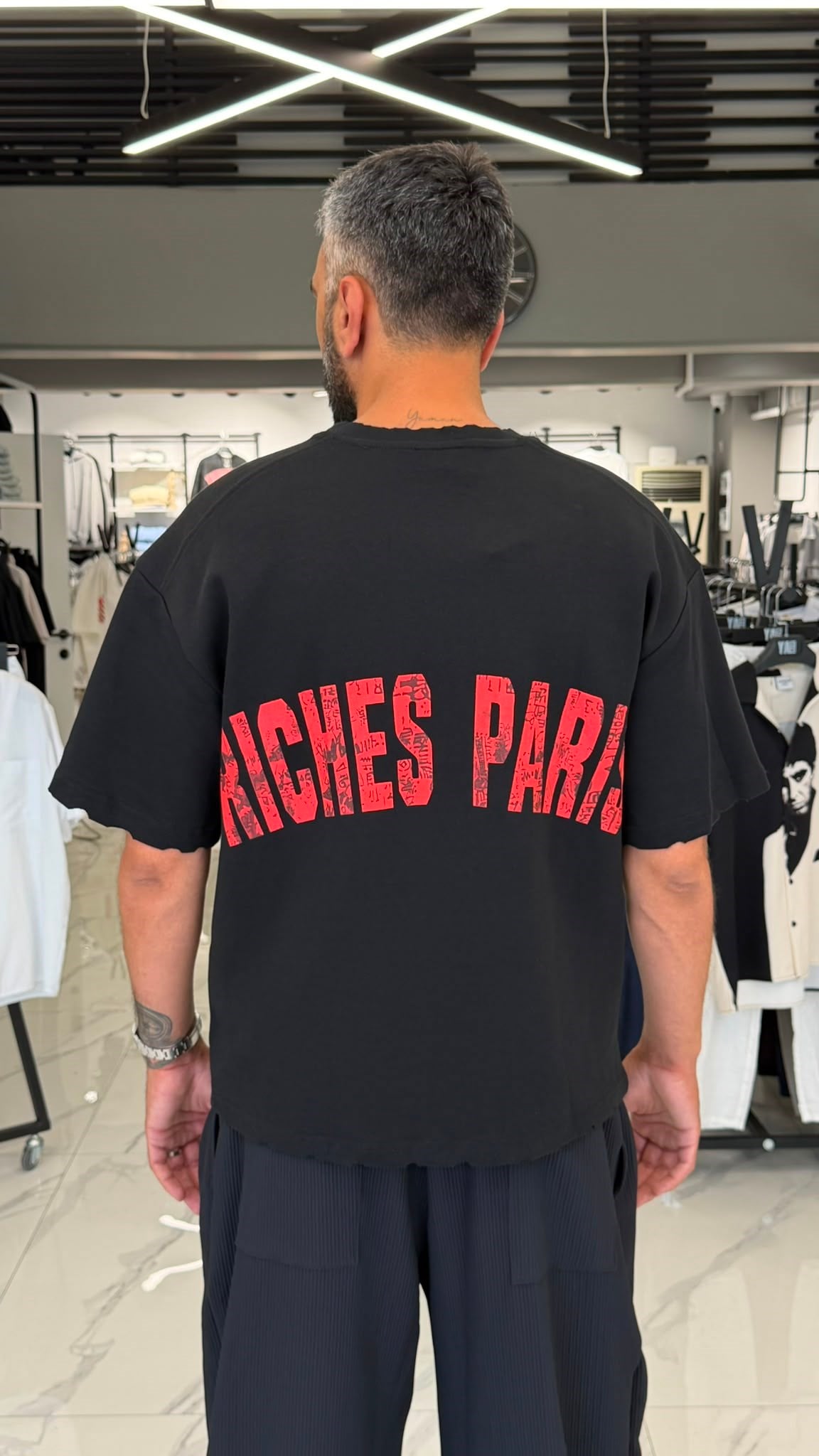 Riches Paris Oversize Tişört Siyah