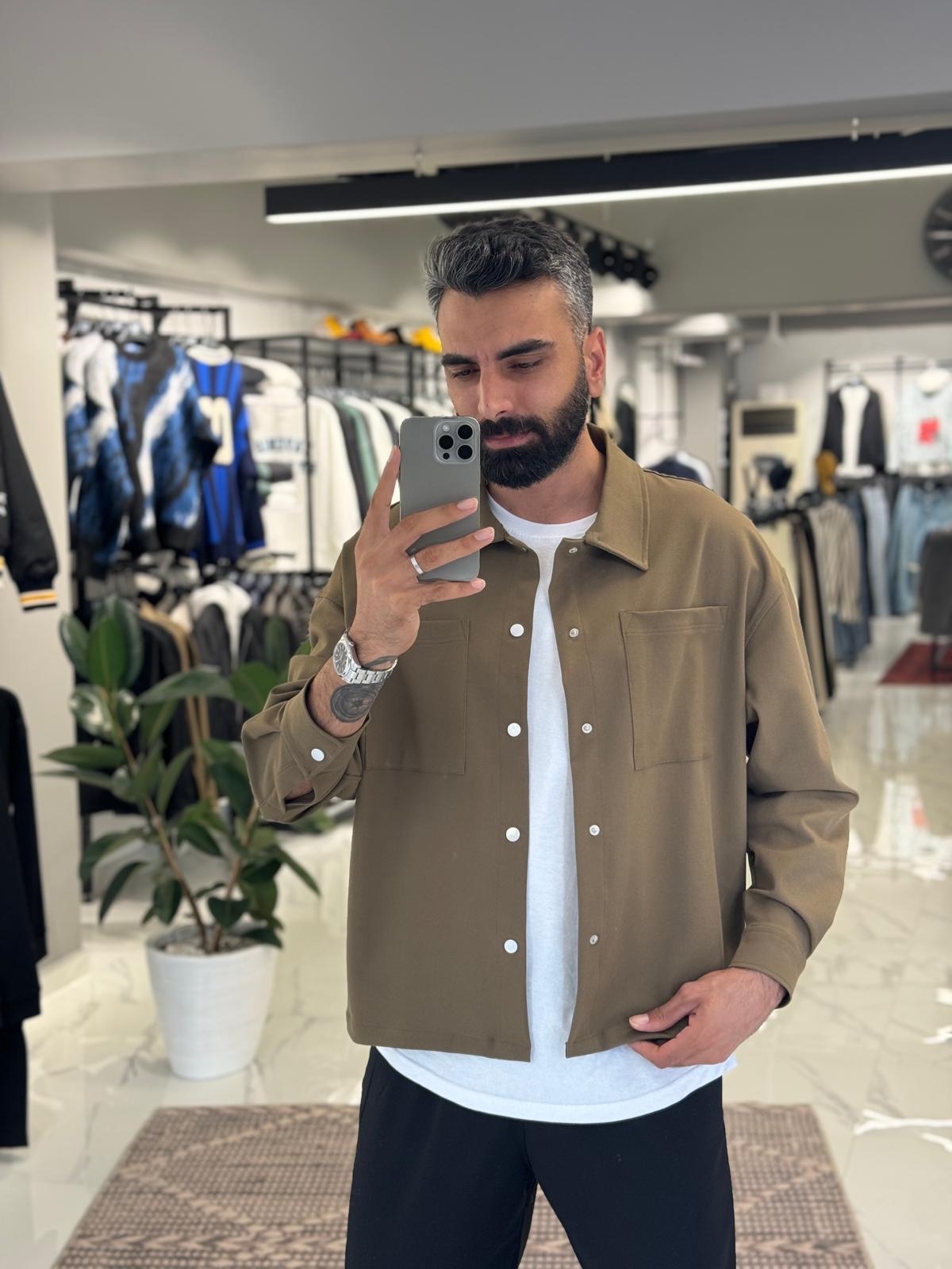Special Ön Cep Detay Ceket Haki