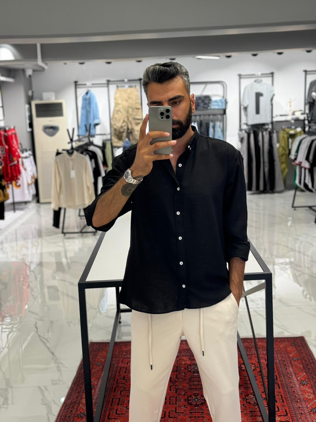Tiril Tiril Oversize Gömlek Siyah