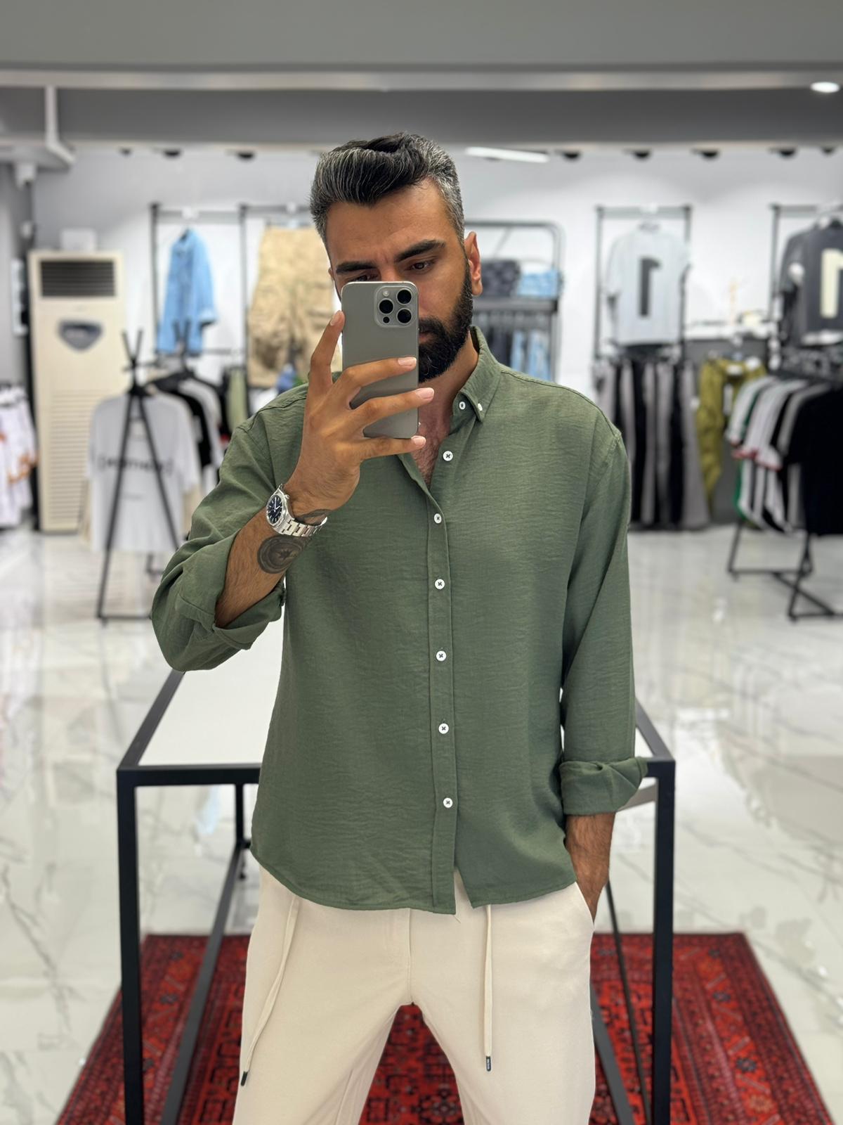Tiril Tiril Oversize Gömlek Yeşil