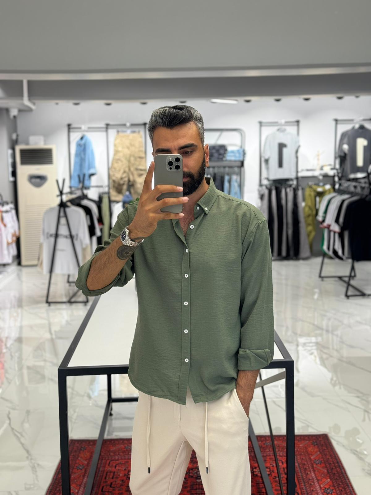 Tiril Tiril Oversize Gömlek Yeşil