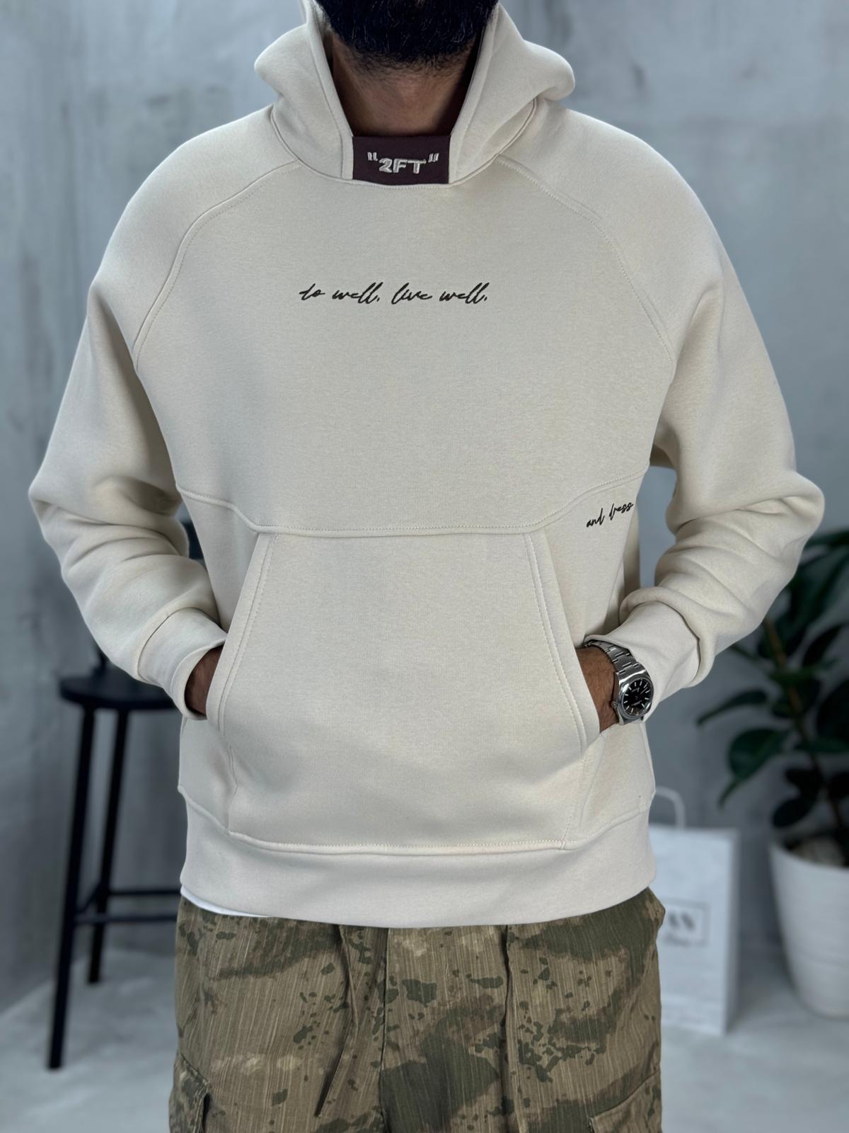 Turth Baskılı Sweatshirt Bej