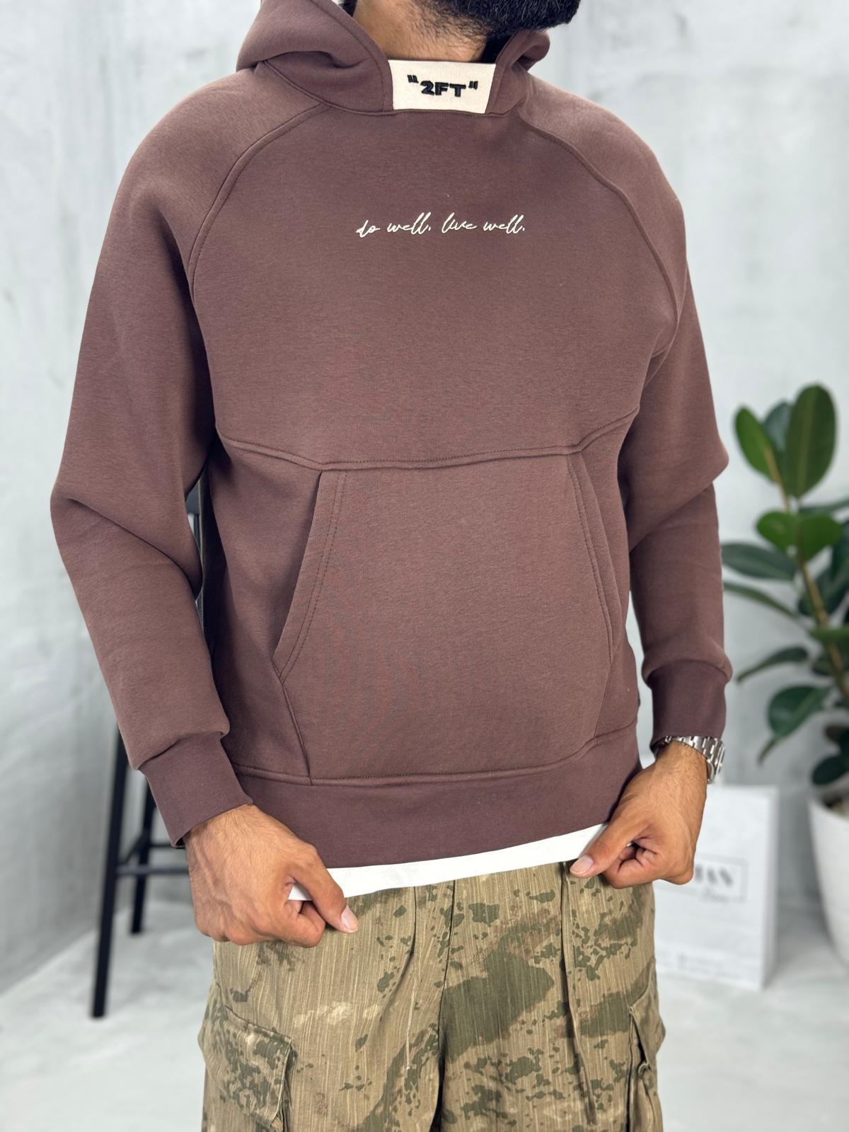 Turth Baskılı Sweatshirt Kahve