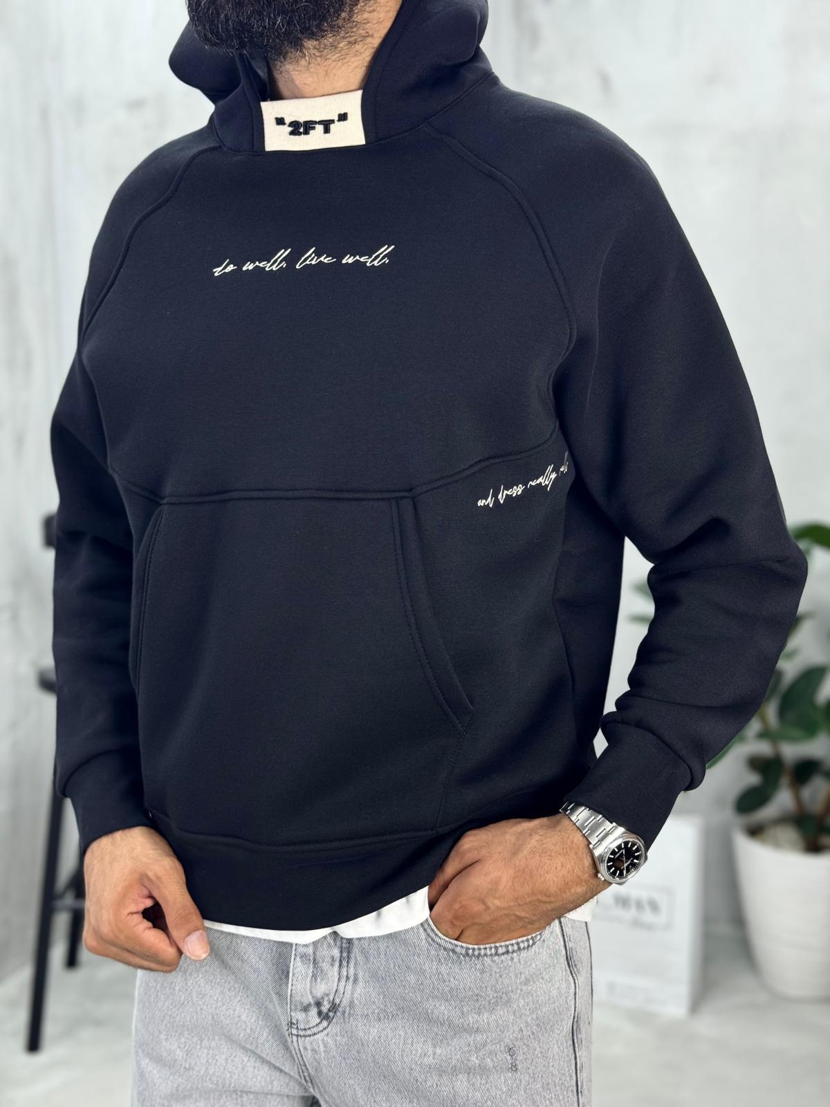 Turth Baskılı Sweatshirt Siyah