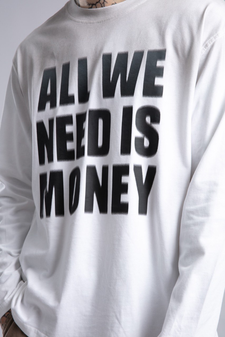 Yazı Baskılı İnce Pistole Sweatshirt Beyaz