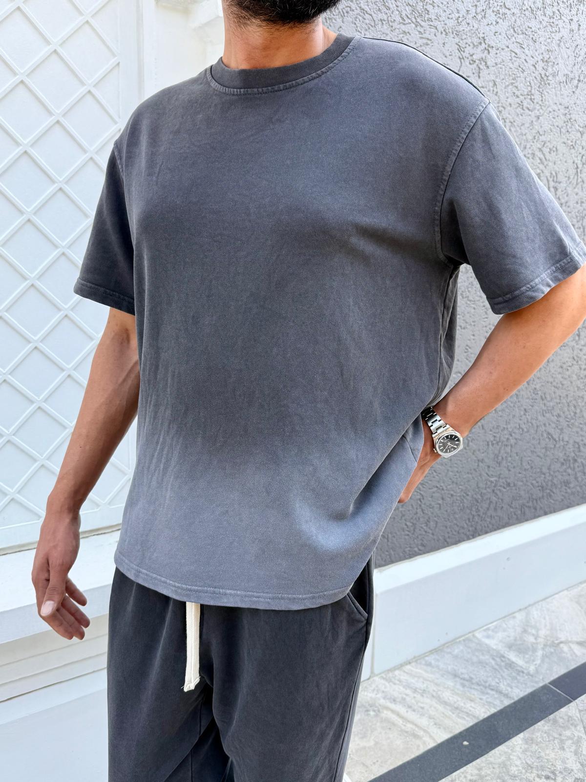 Yıkamalı Oversize Kalıp Takım Antrasit