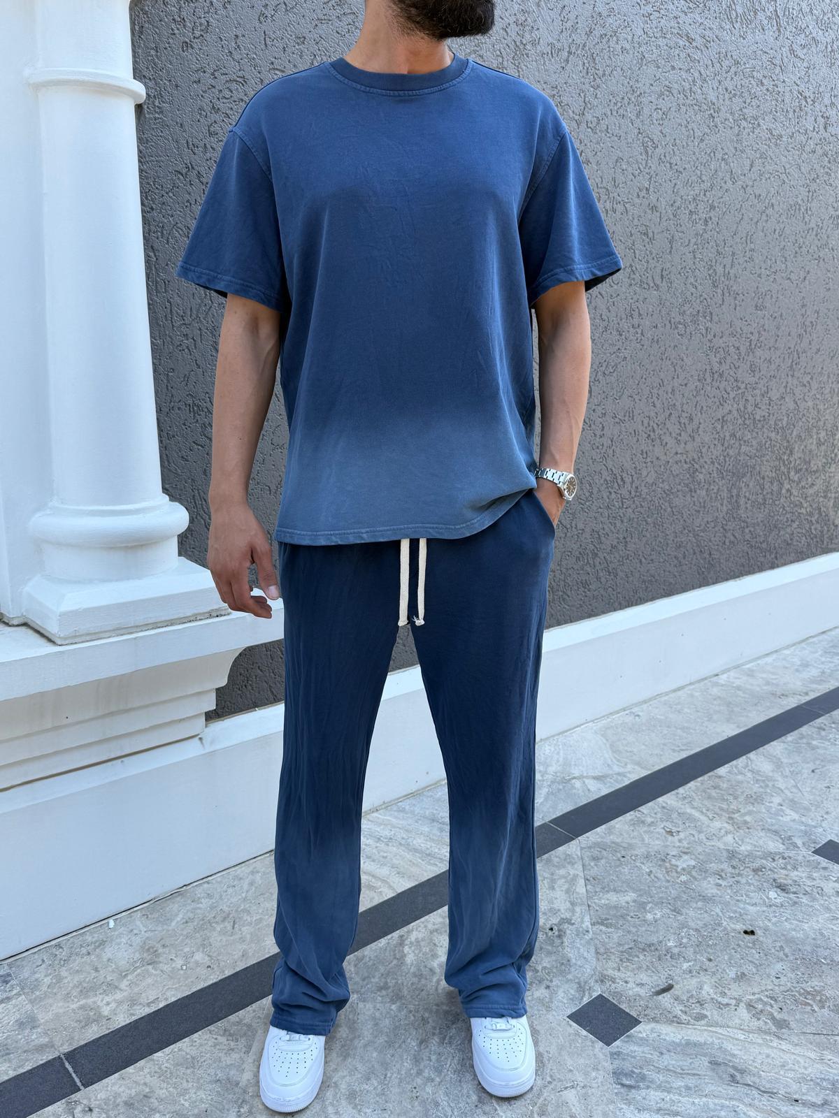 Yıkamalı Oversize Kalıp Takım Lacivert